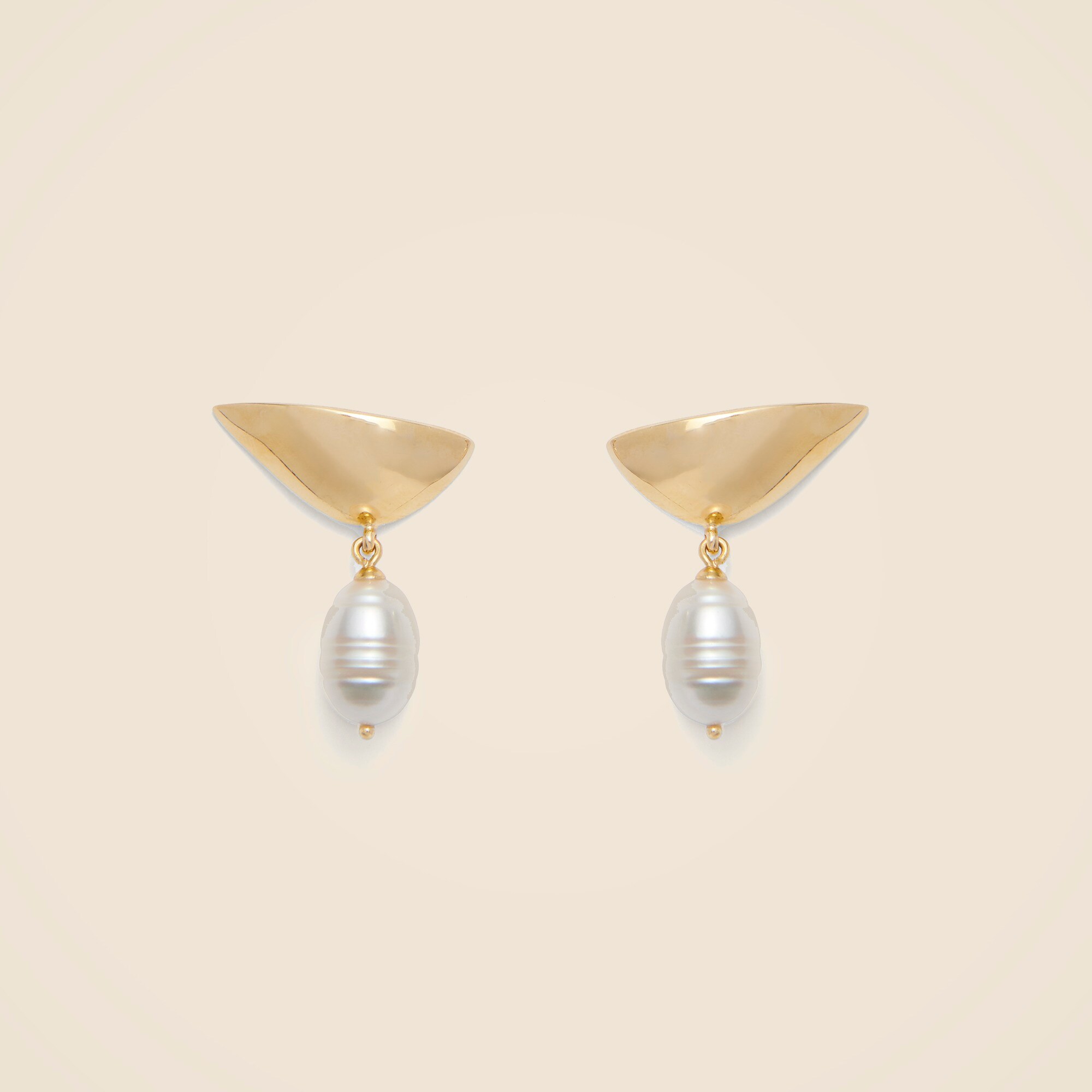 womens Lady Grey pearl lobe earrings