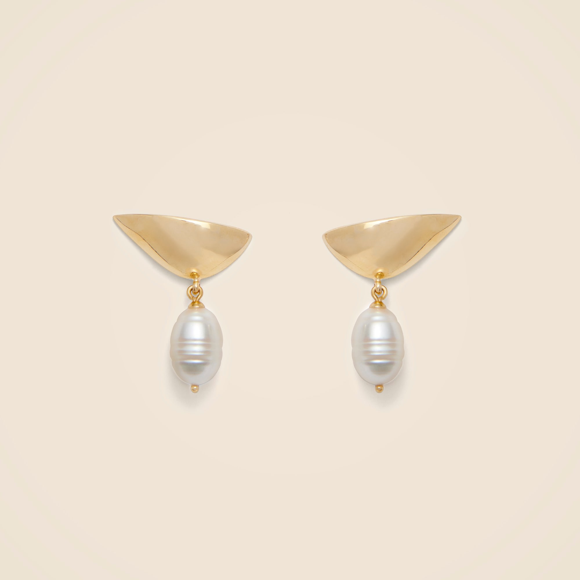 womens Lady Grey pearl lobe earrings