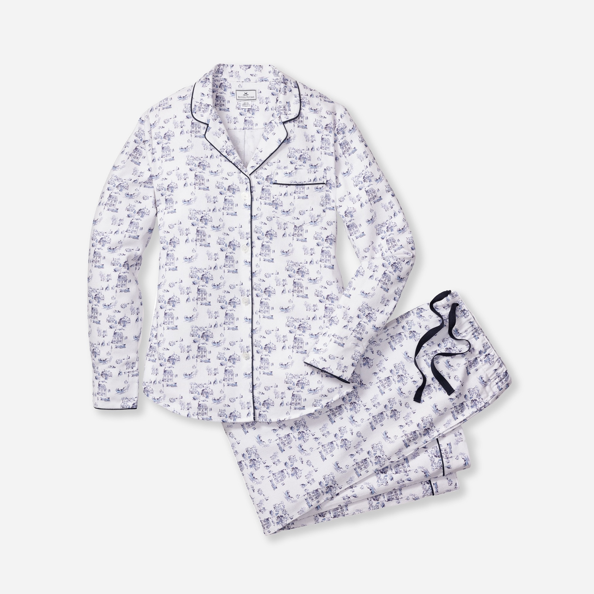  Petite Plume™ women's flannel pajama set