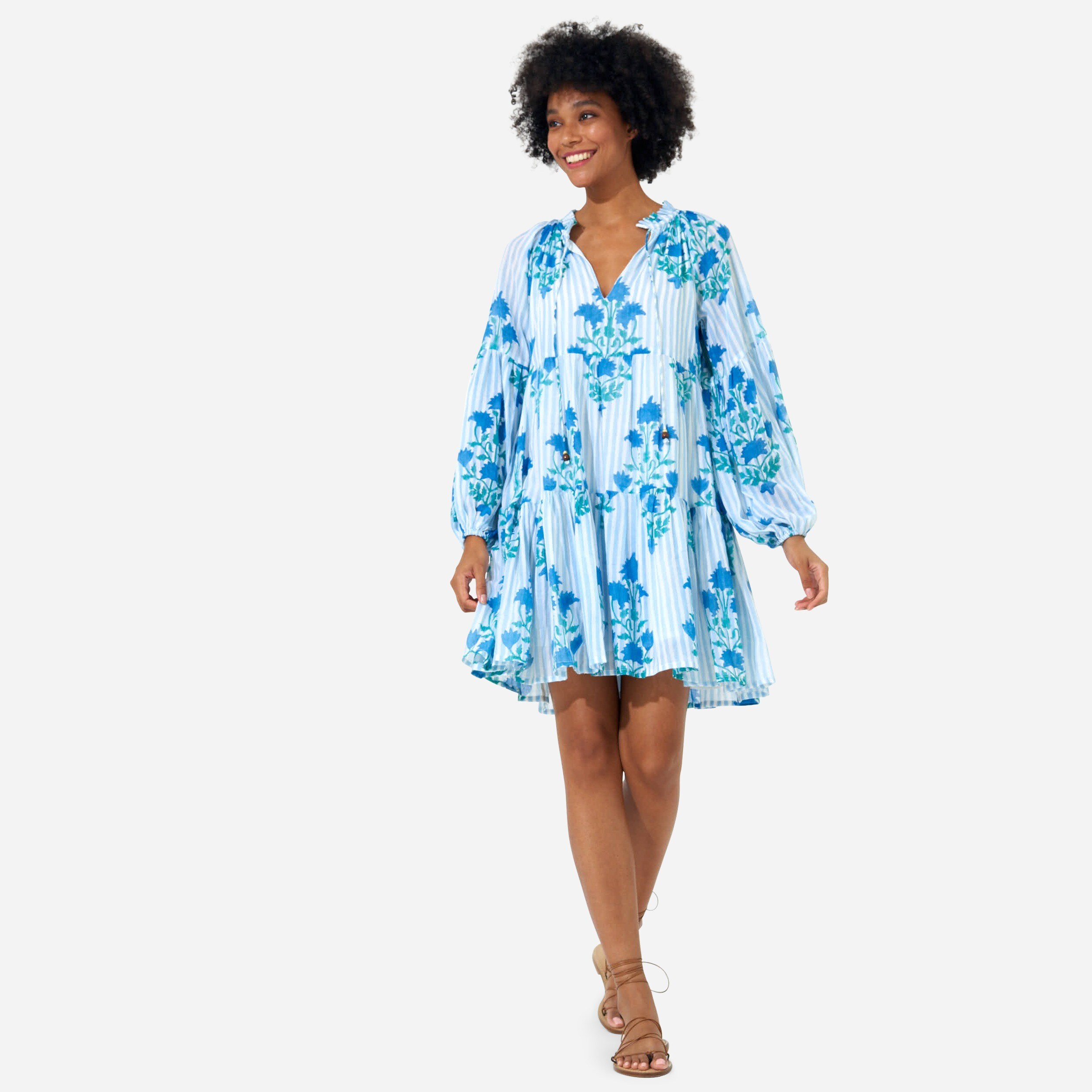 OLIPHANT™ Balloon-sleeve Short Dress For Women