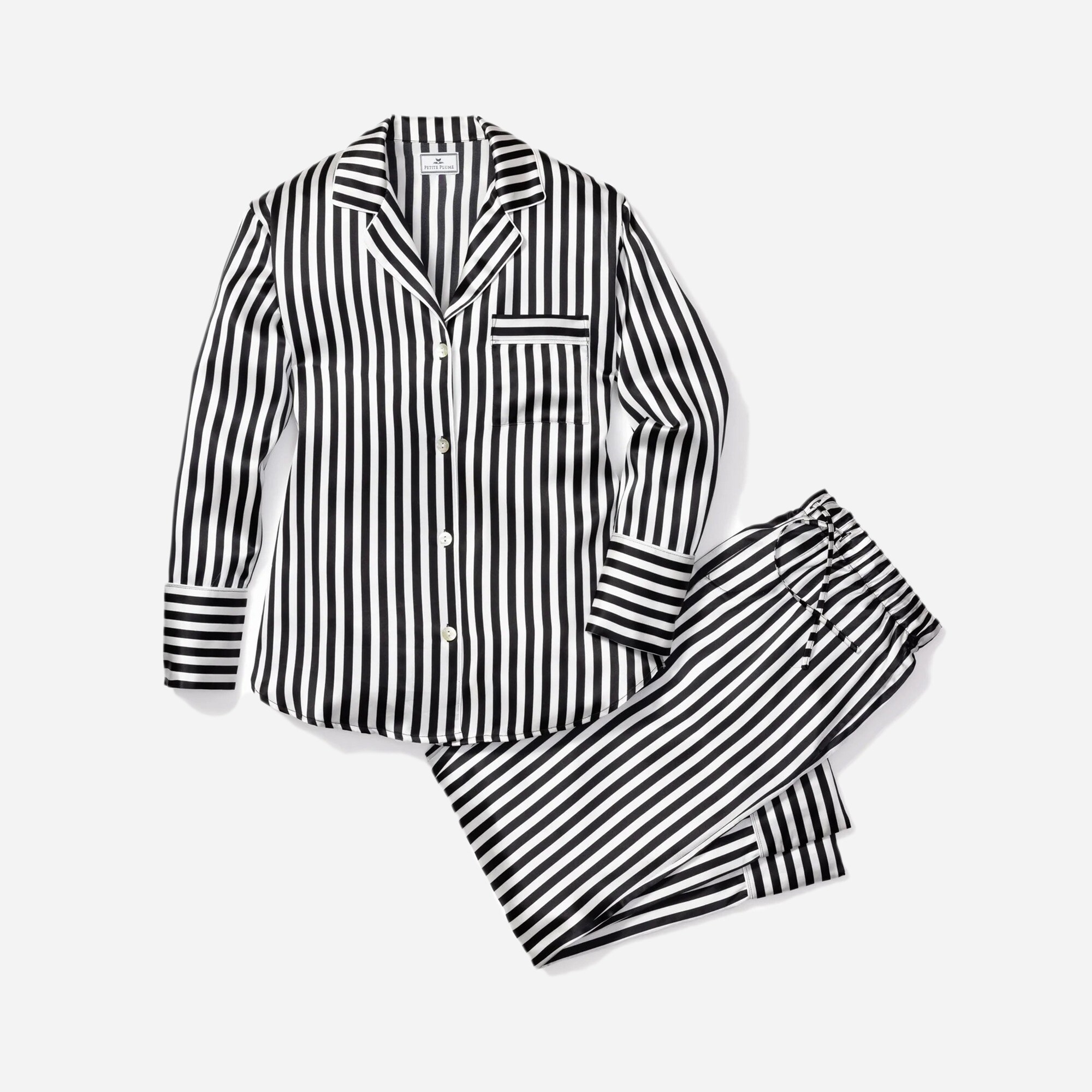 womens Petite Plume&trade; women's striped pajama set