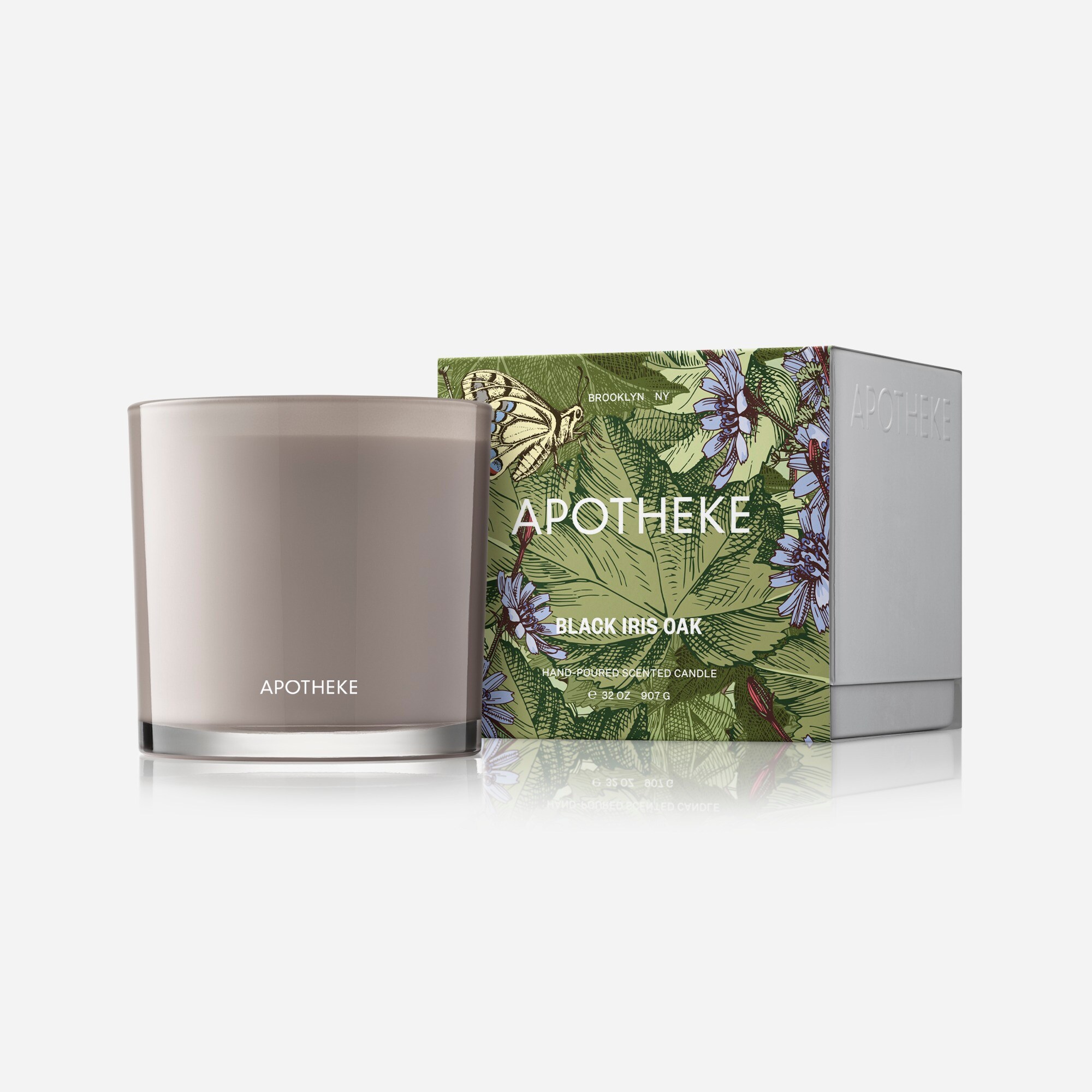 homes Apotheke Black Iris Oak three-wick candle