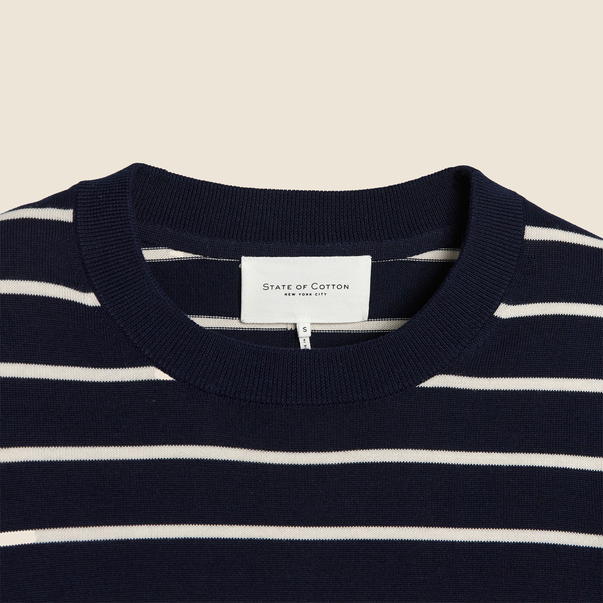 State of Cotton NYC Devon striped crewneck sweater