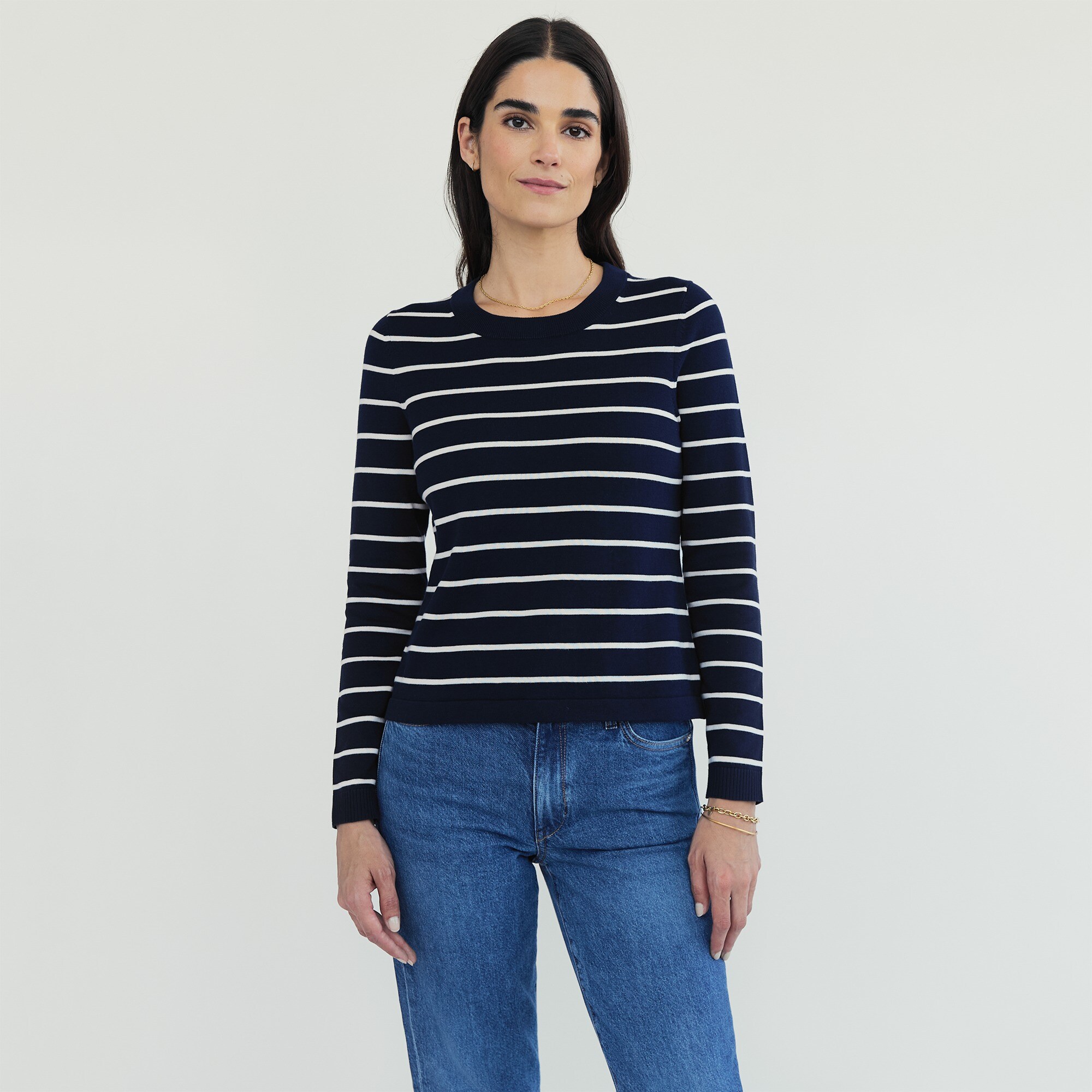 State of Cotton NYC Devon striped crewneck sweater
