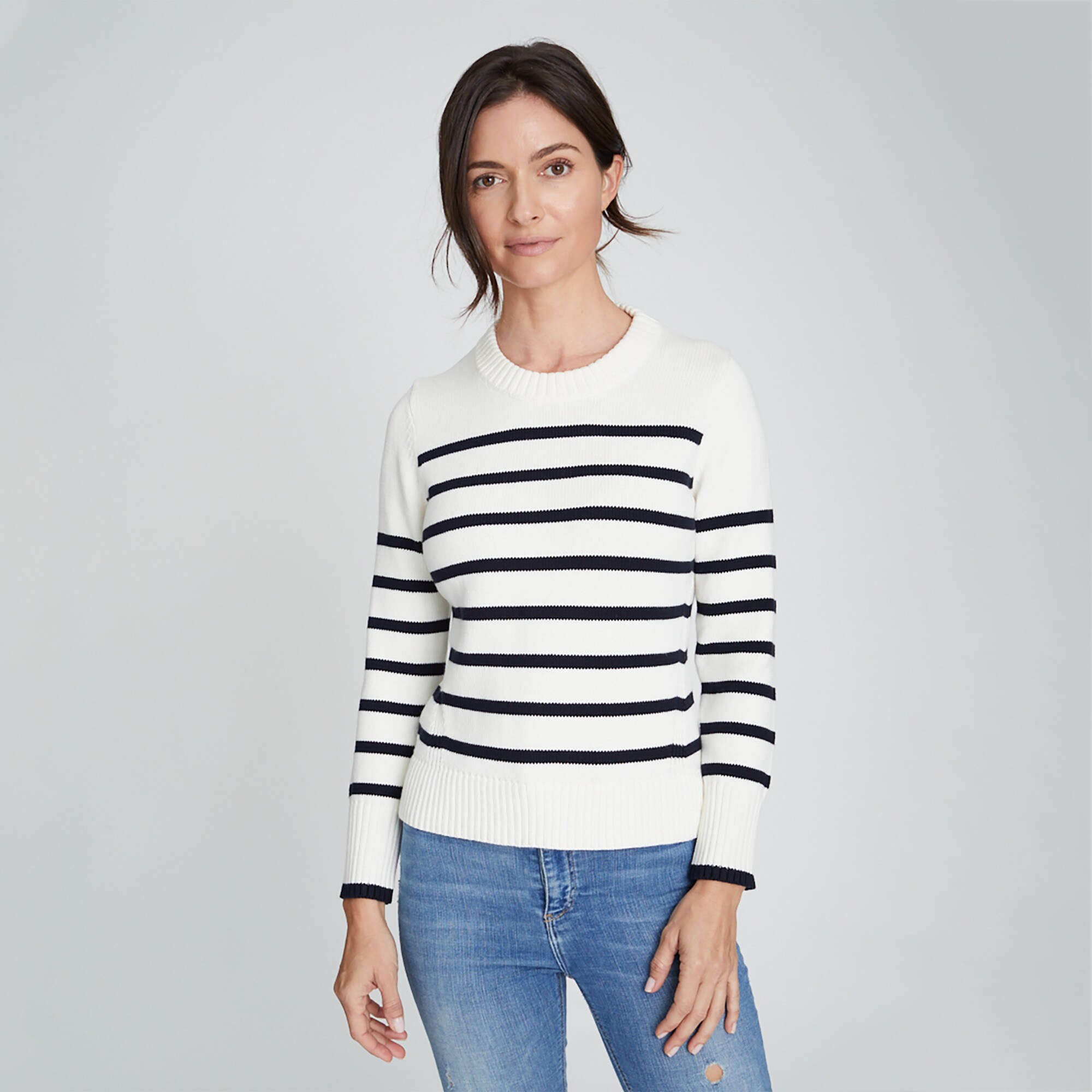 womens State of Cotton NYC Castine striped sweater
