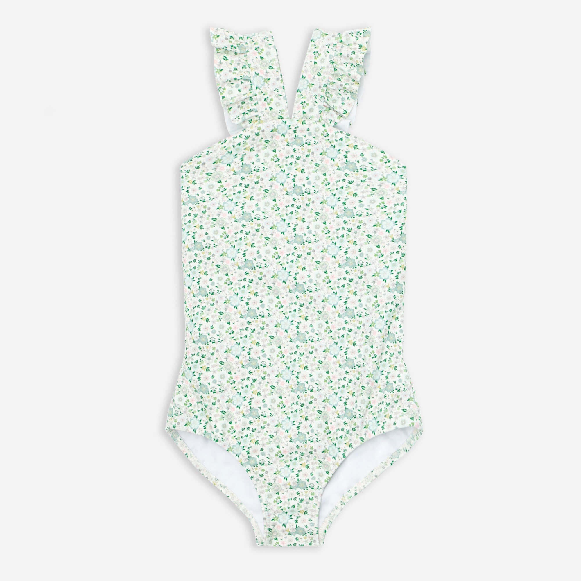  Girls' minnow™ V-neck crossover one-piece