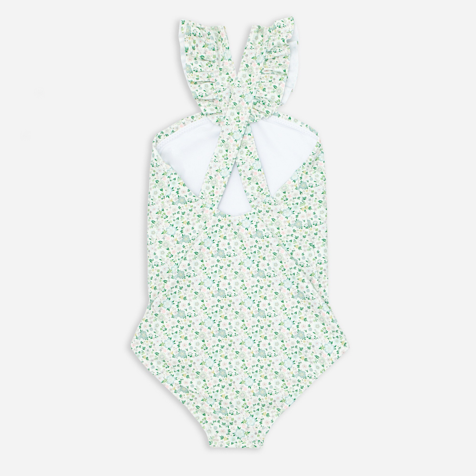 Girls' minnow™ V-neck crossover one-piece