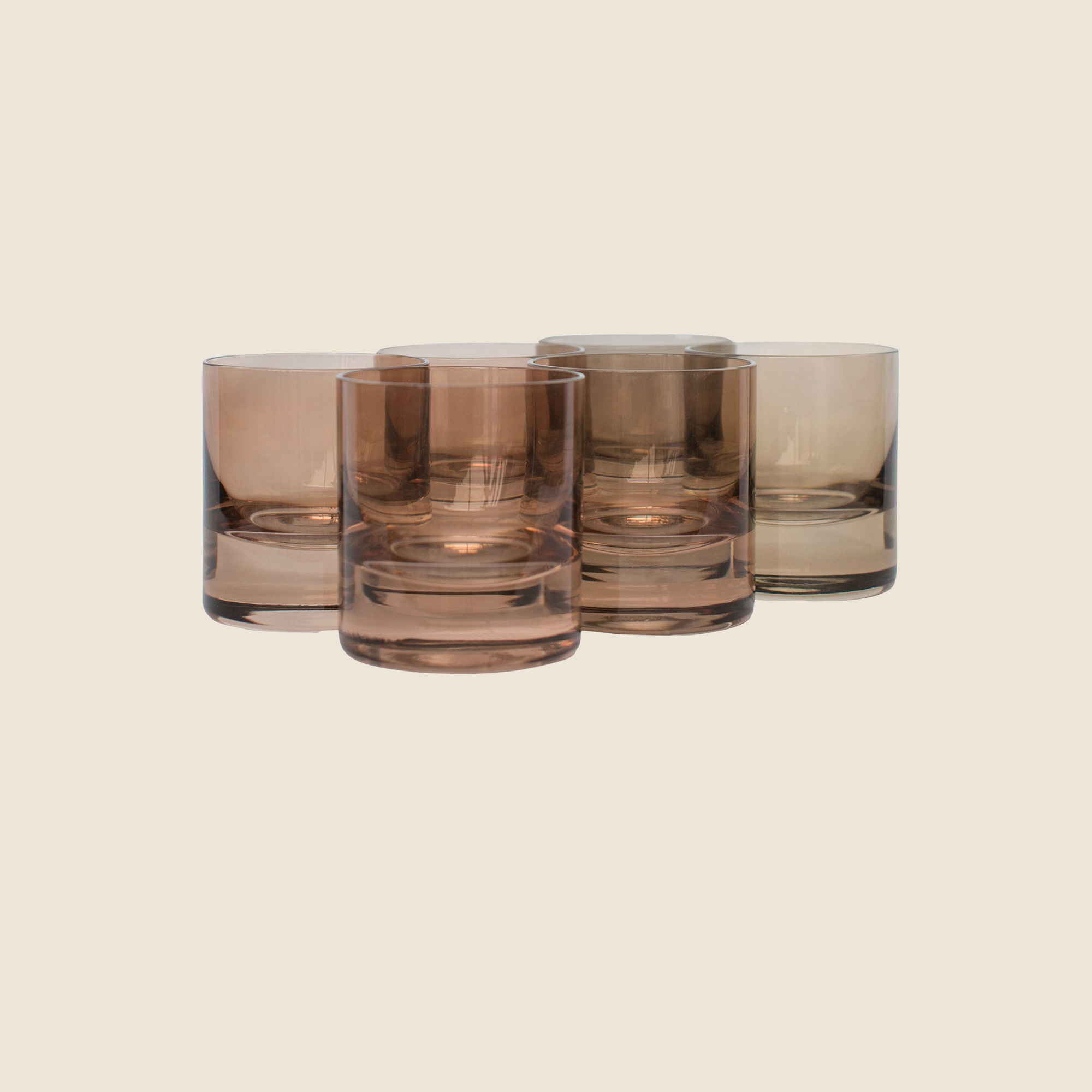 Estelle Colored Glass rocks glasses set-of-six