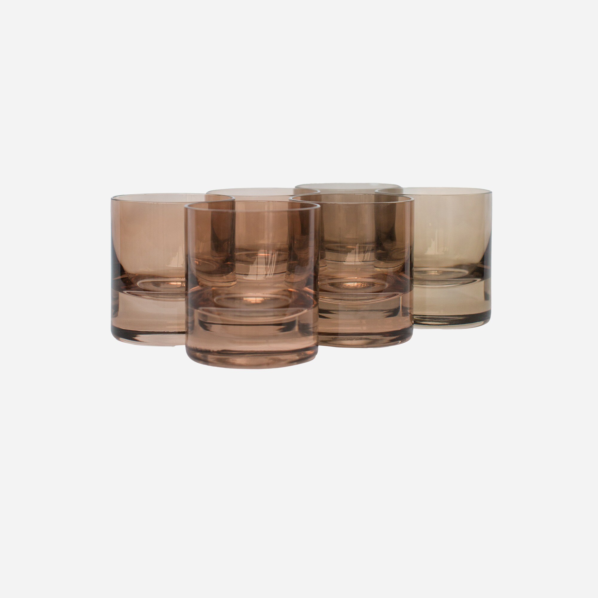 homes Estelle Colored Glass rocks glasses set-of-six