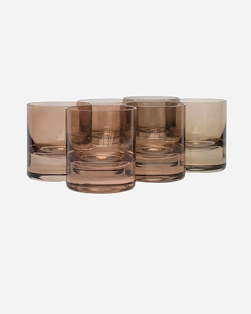 homes Estelle Colored Glass rocks glasses set-of-six