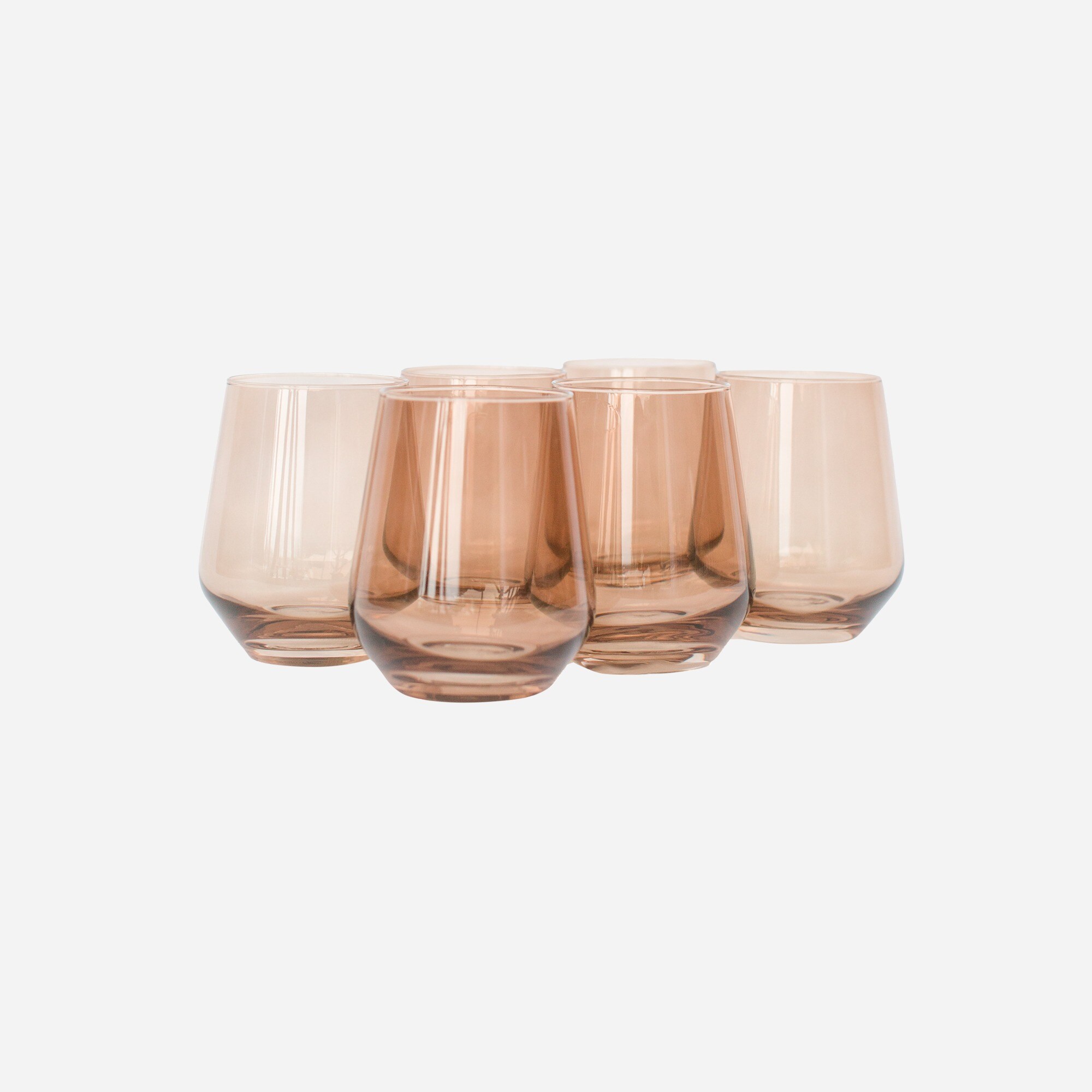 womens Estelle Colored Glass stemless set-of-six