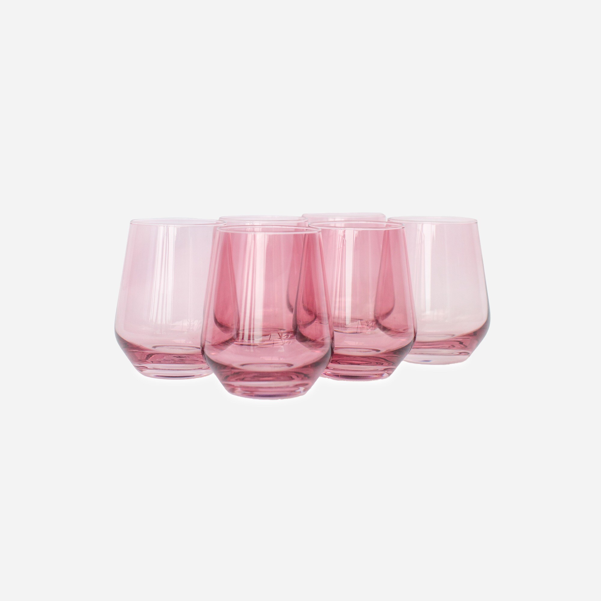 homes Estelle Colored Glass stemless set-of-six