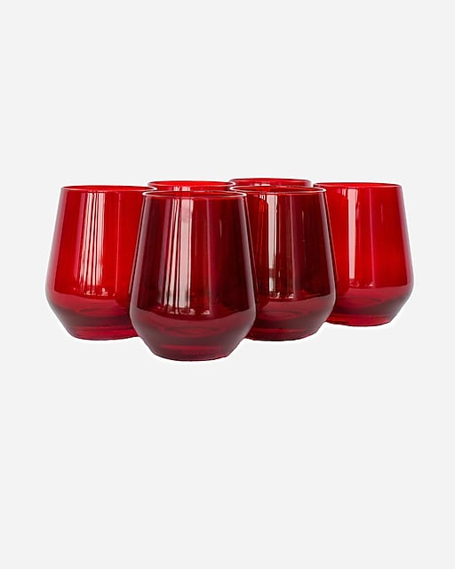 womens Estelle Colored Glass stemless set-of-six