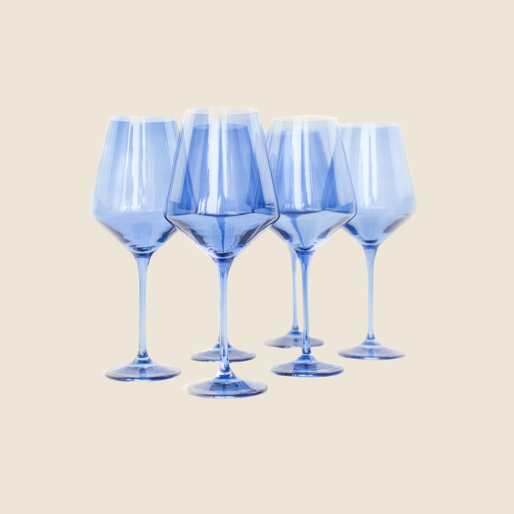 homes Estelle Colored Glass stemware set-of-six
