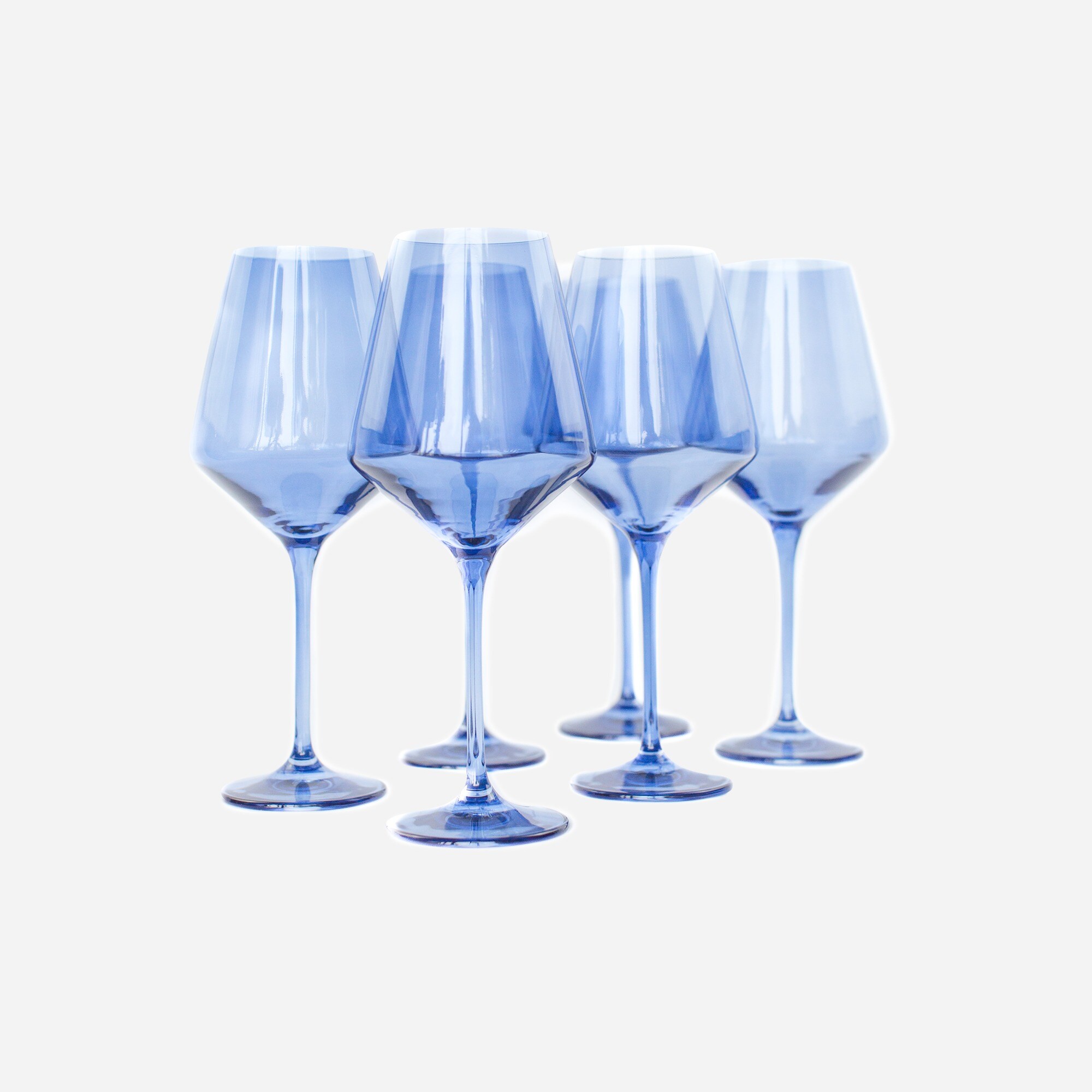  Estelle Colored Glass stemware set-of-six