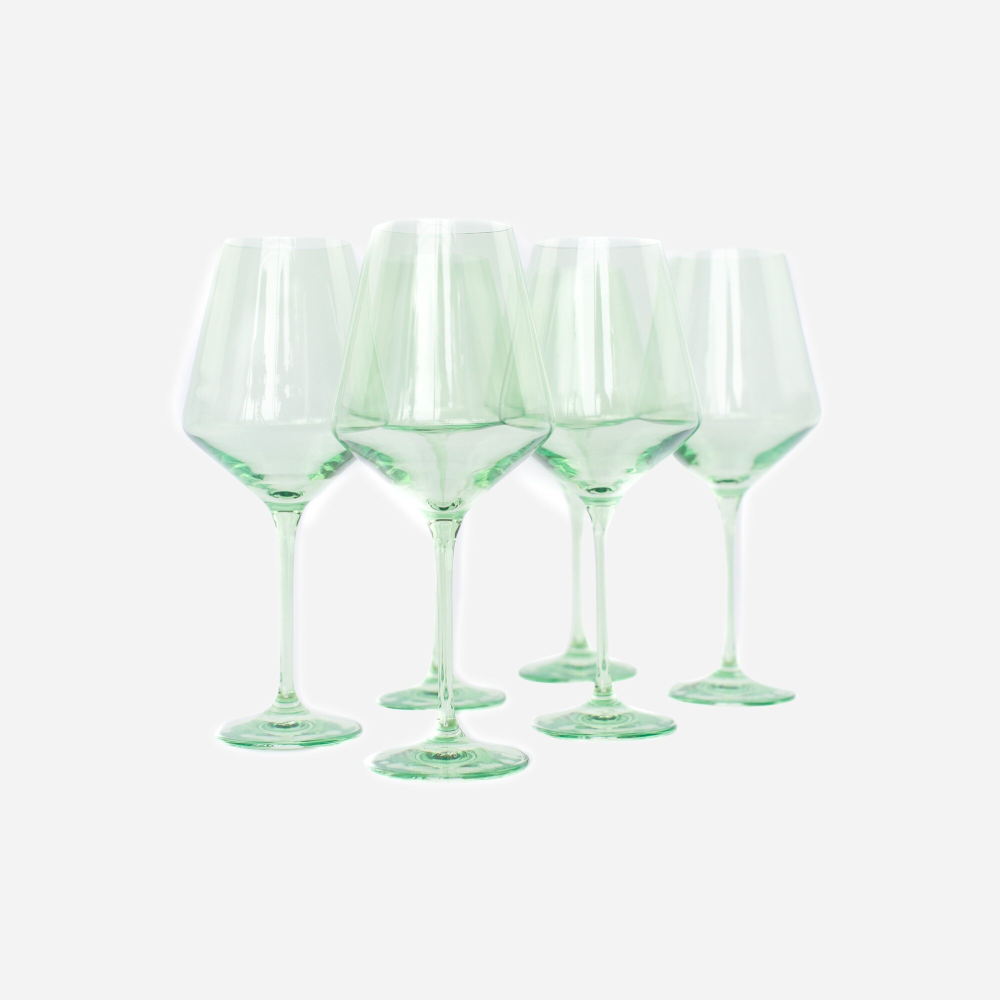 homes Estelle Colored Glass stemware set-of-six