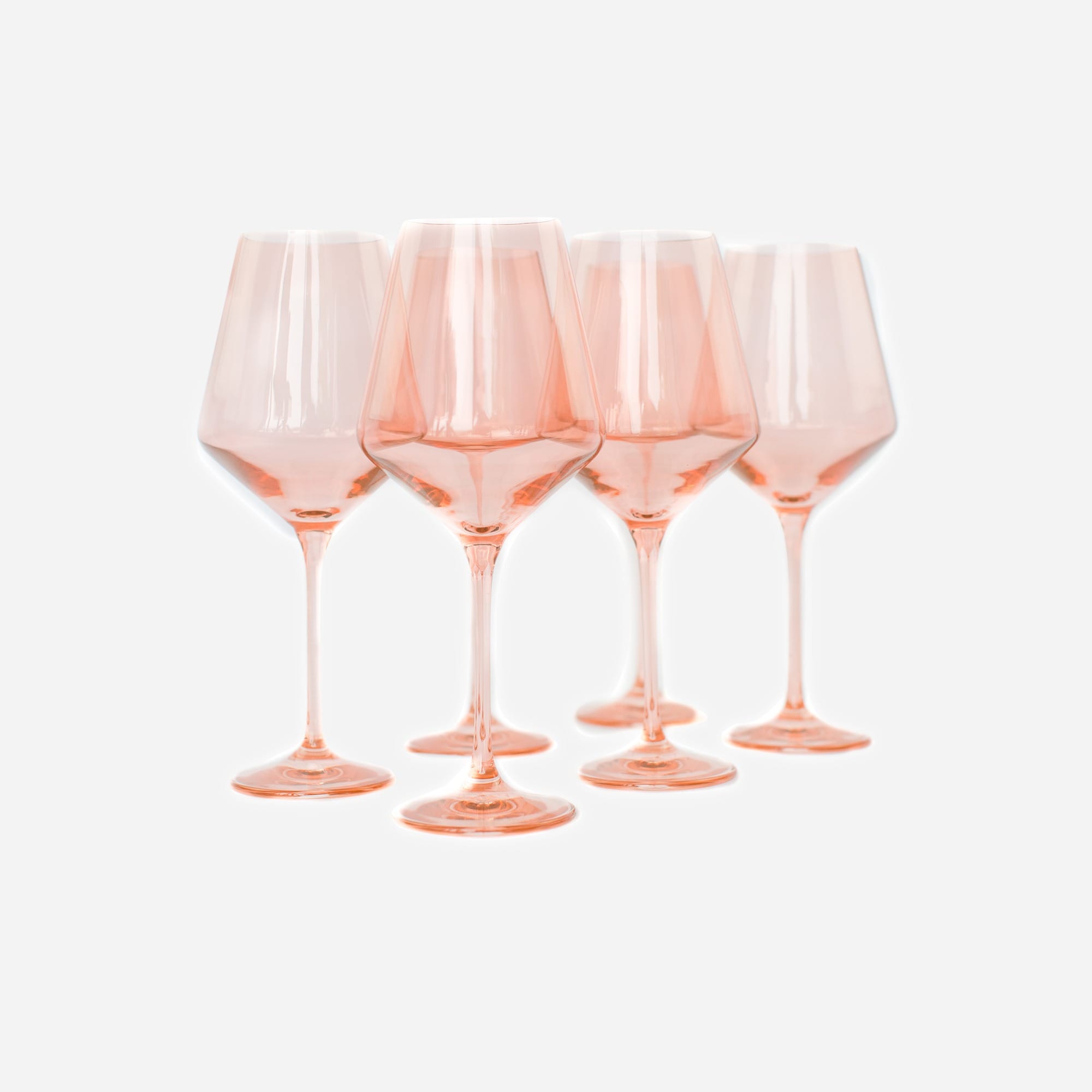 homes Estelle Colored Glass stemware set-of-six