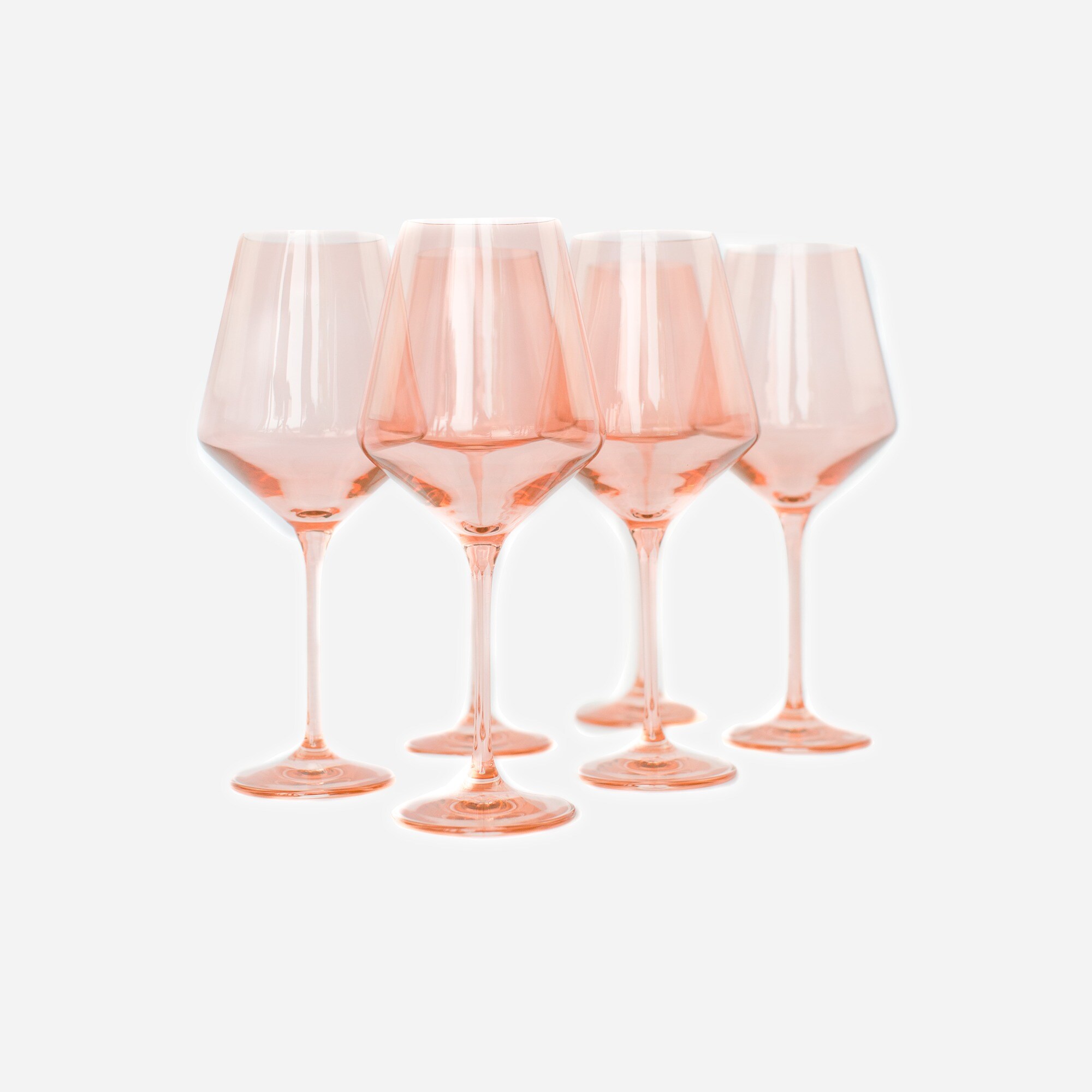 homes Estelle Colored Glass stemware set-of-six