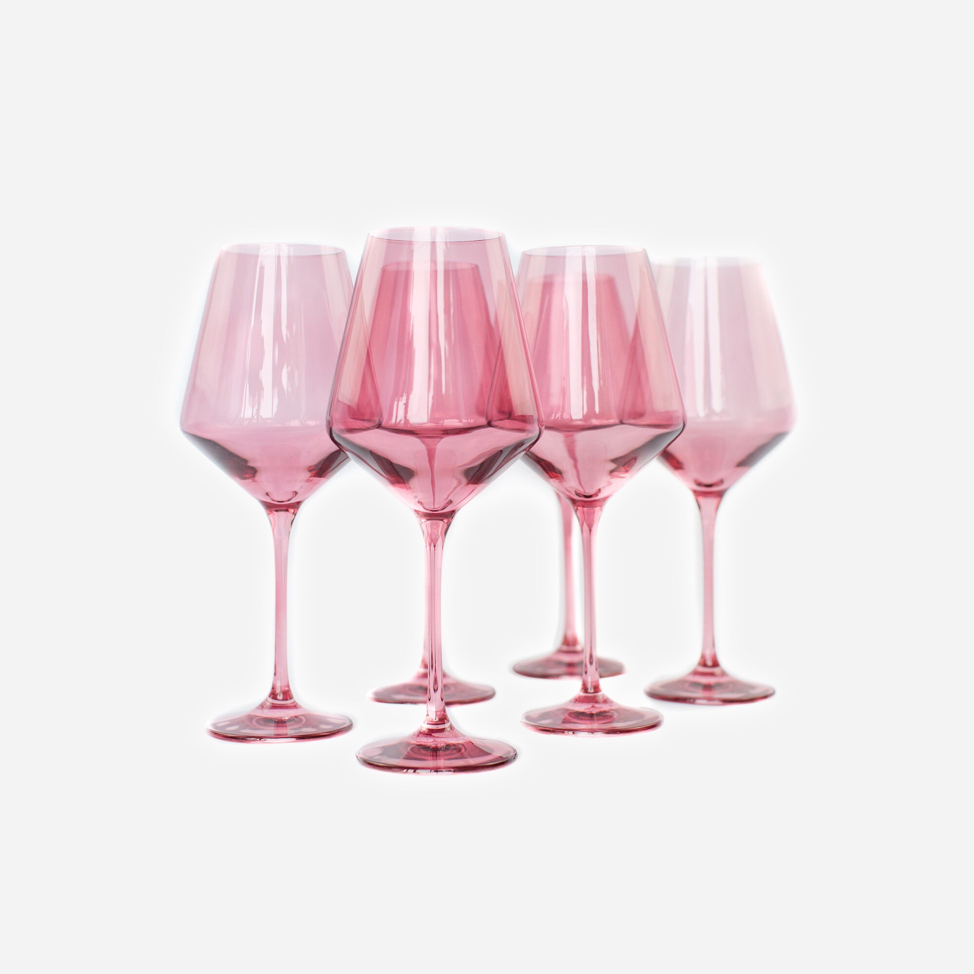 homes Estelle Colored Glass stemware set-of-six