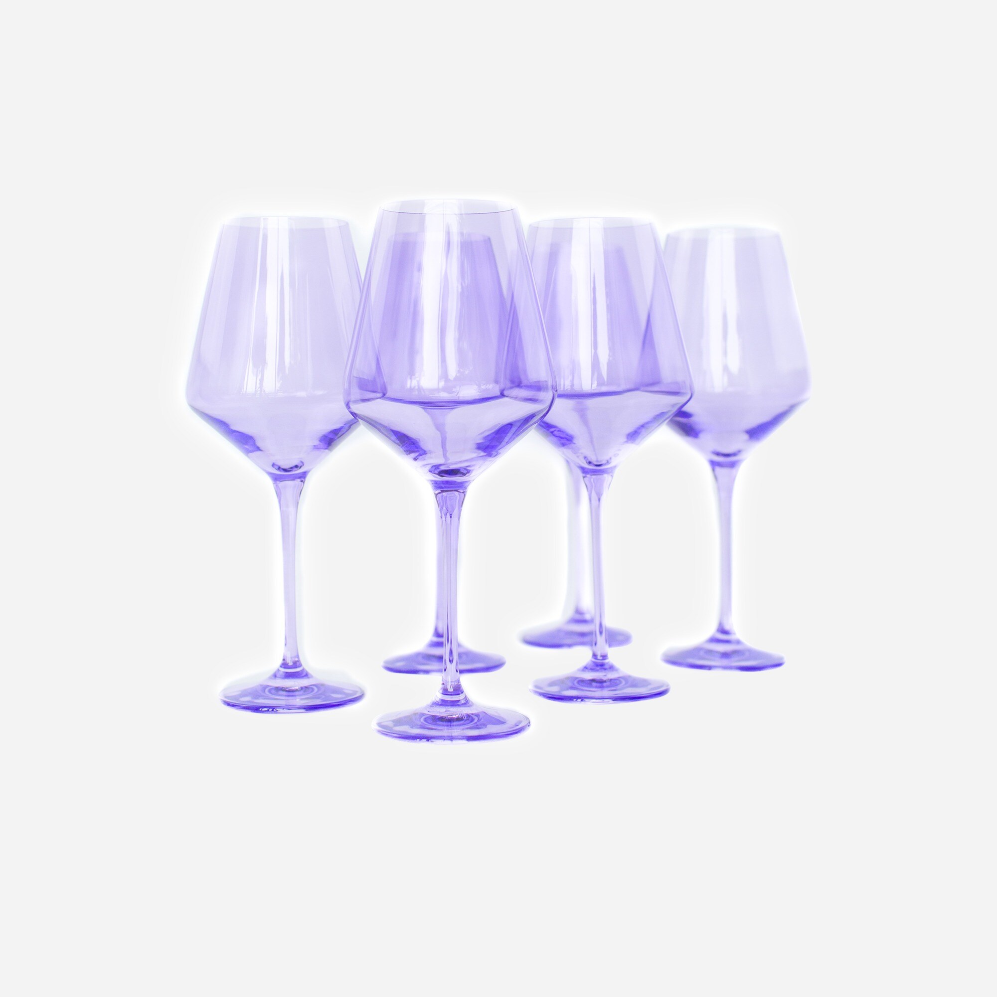 homes Estelle Colored Glass stemware set-of-six