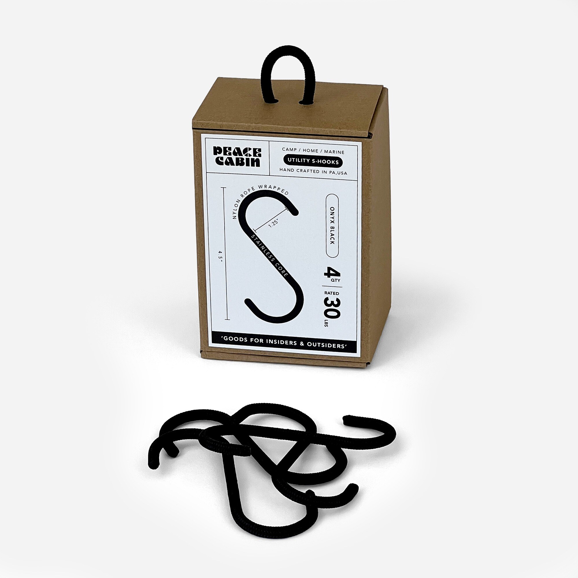 Peace Cabin rope S-hooks