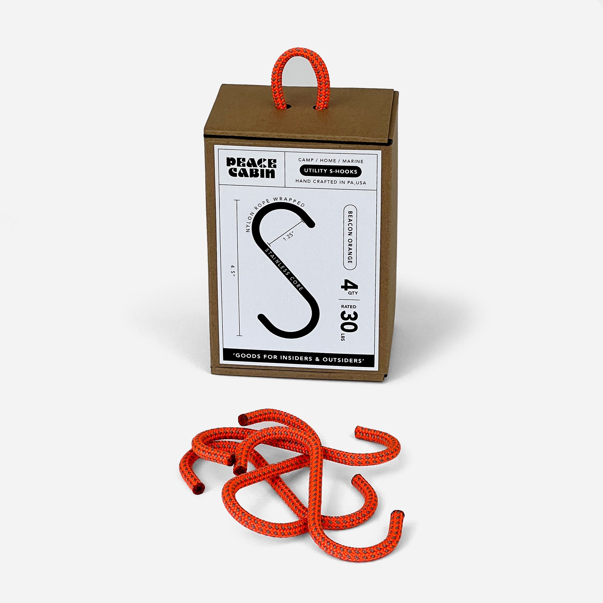 Peace Cabin rope S-hooks