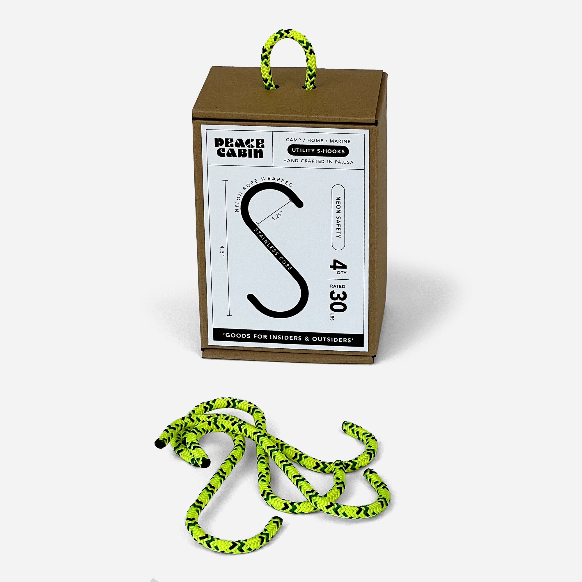 Peace Cabin rope S-hooks
