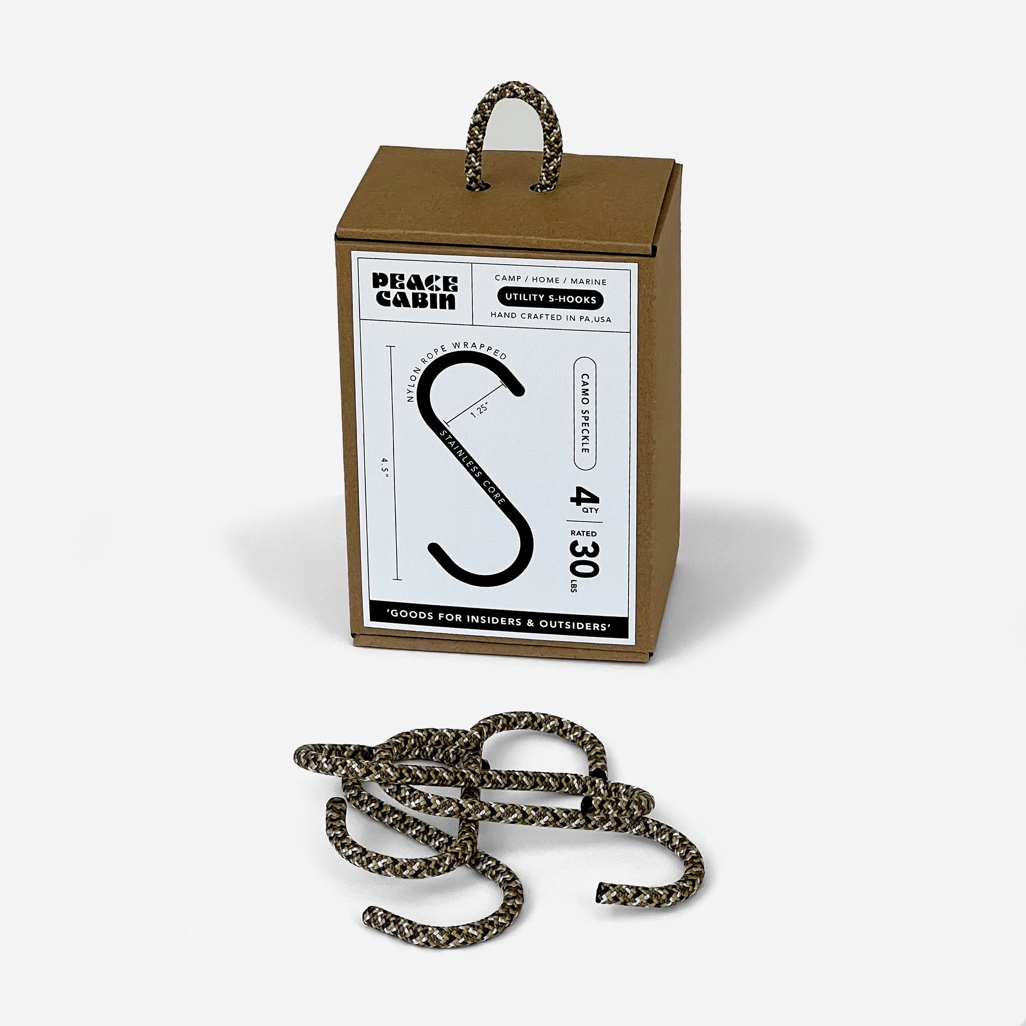 Peace Cabin rope S-hooks