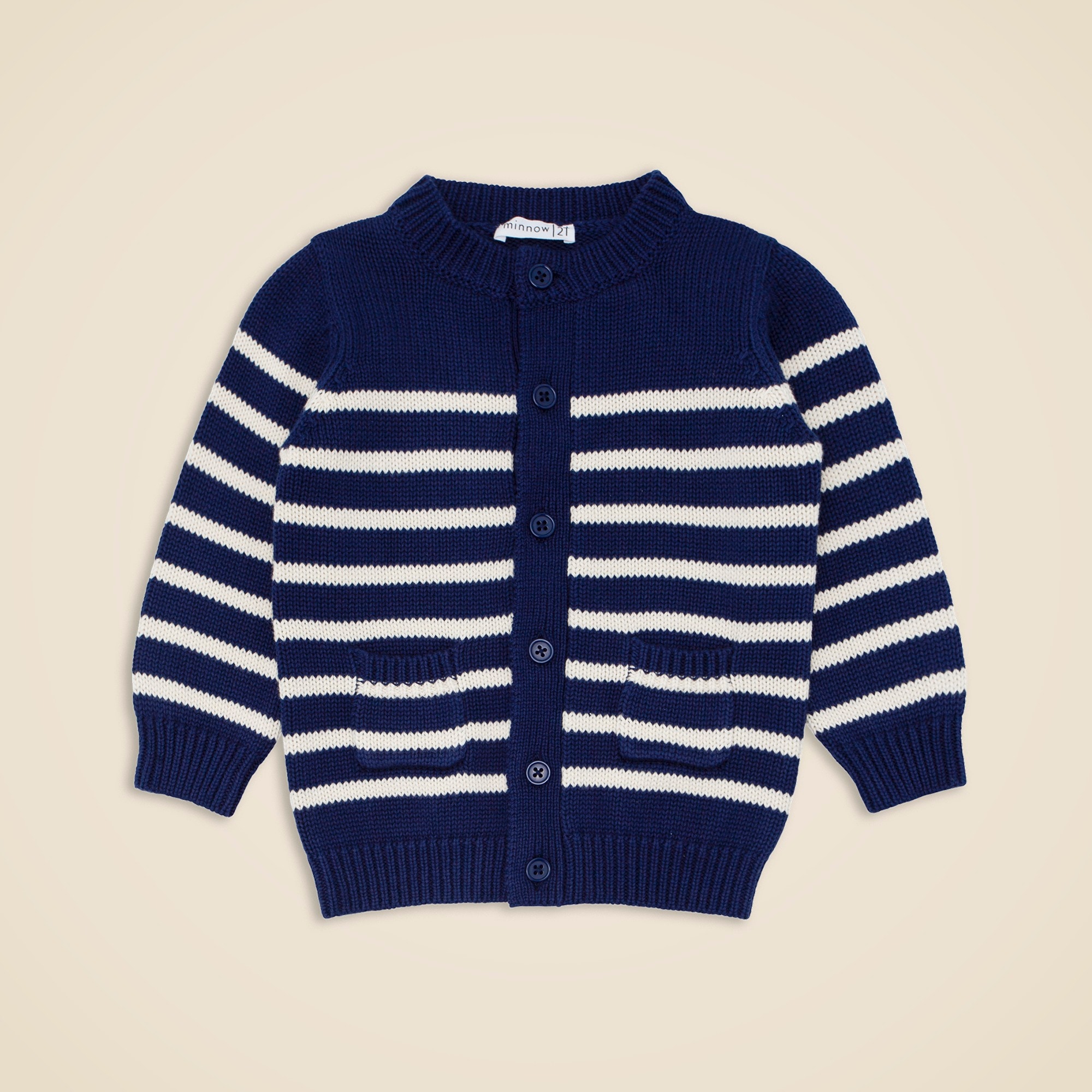  Kids&apos; minnow&trade; striped knit cardigan sweater