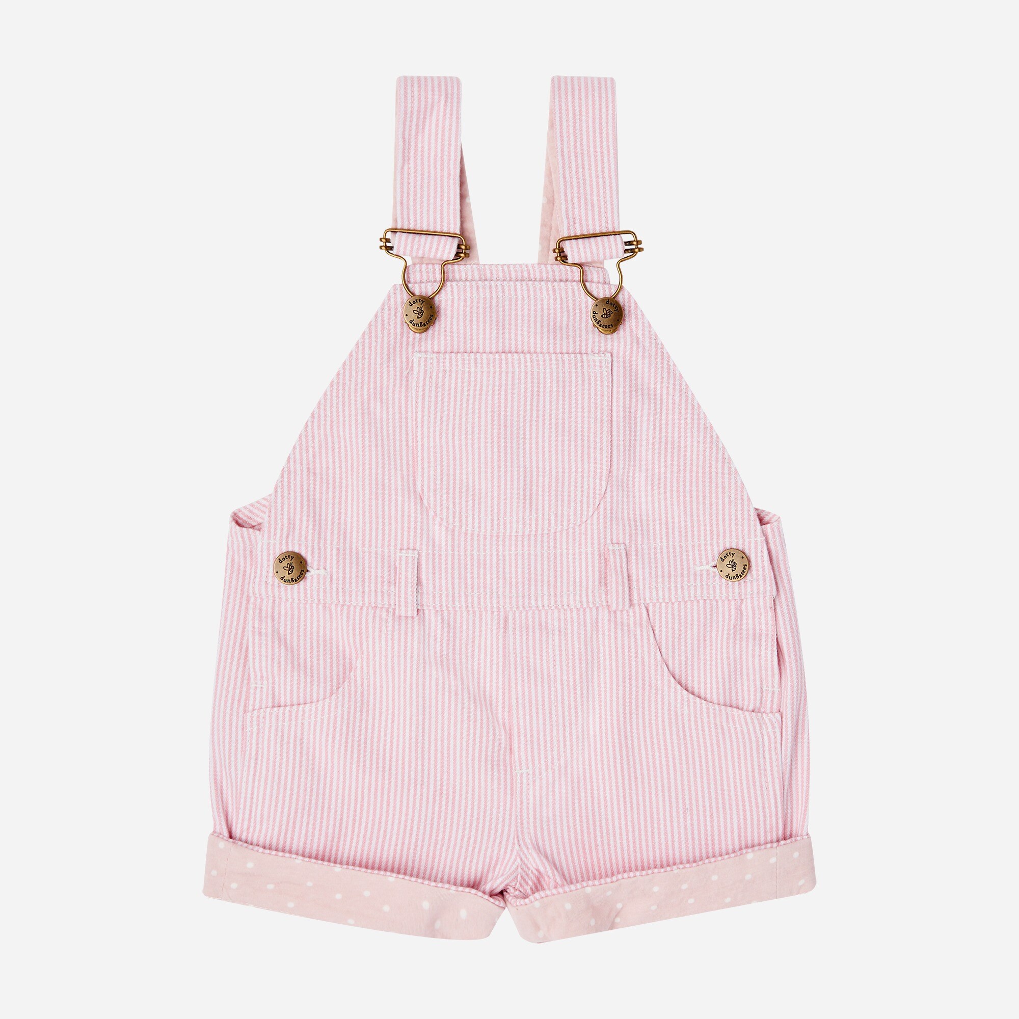 Dotty Dungarees kids' classic overall short