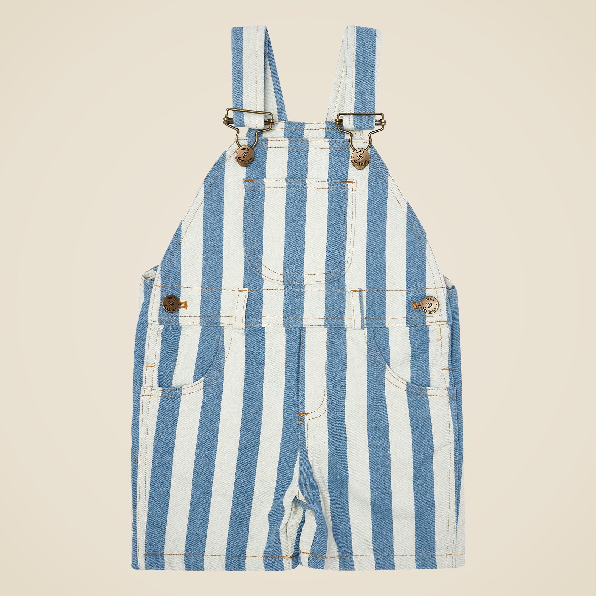 girls Dotty Dungarees kids' denim overall short