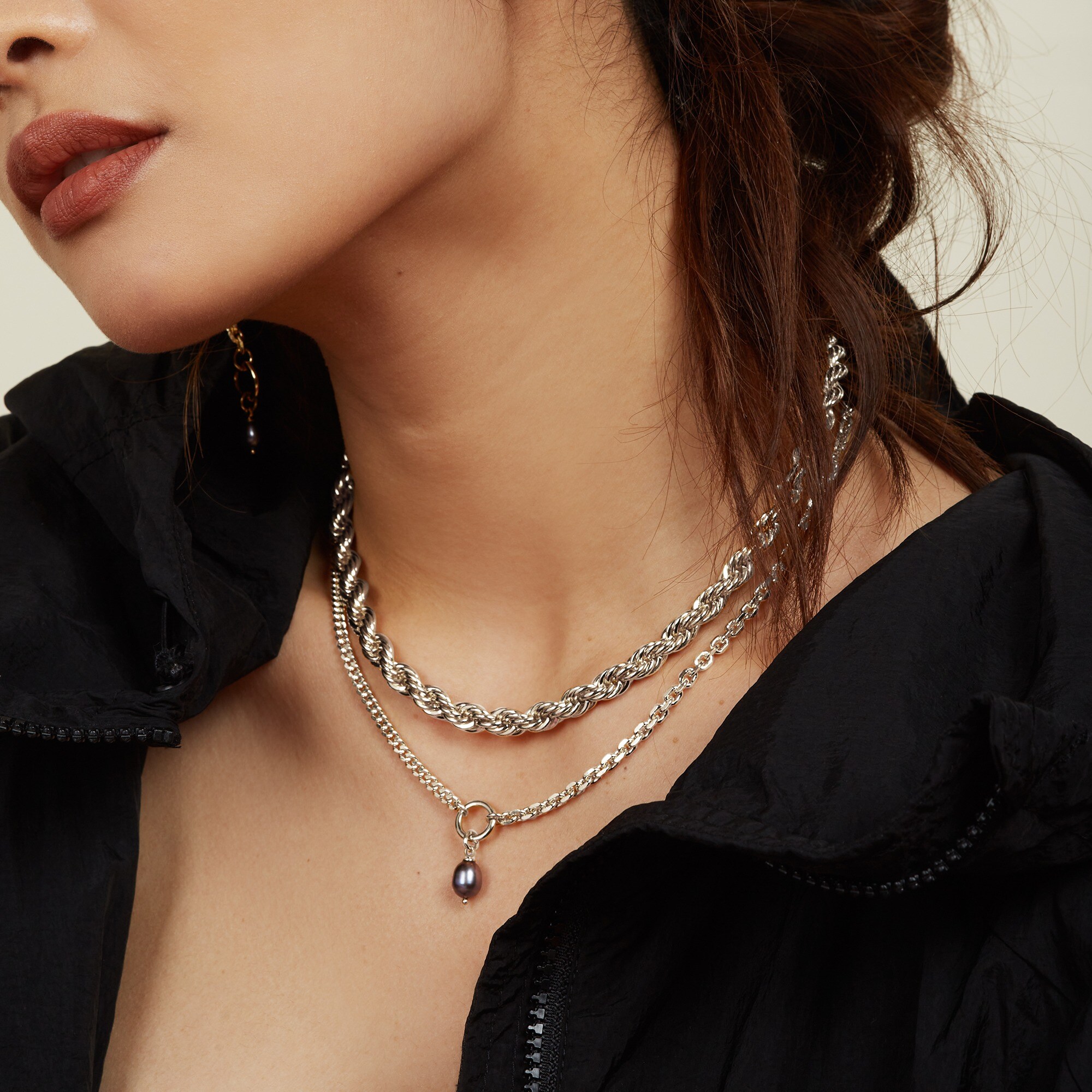 Lady Grey XL rope chain necklace
