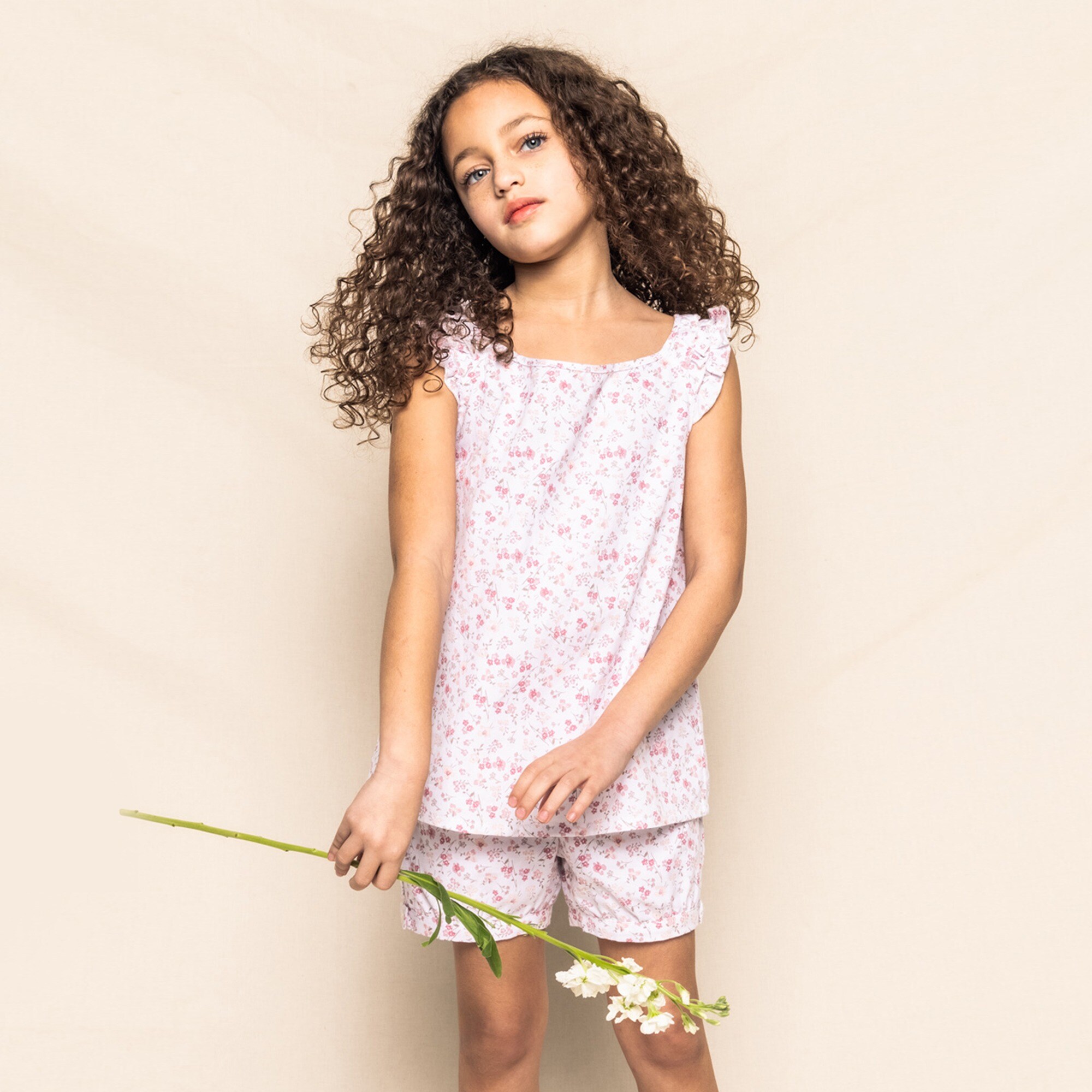 Petite Plume™ girls' Fleur d'Azur Amelie short set