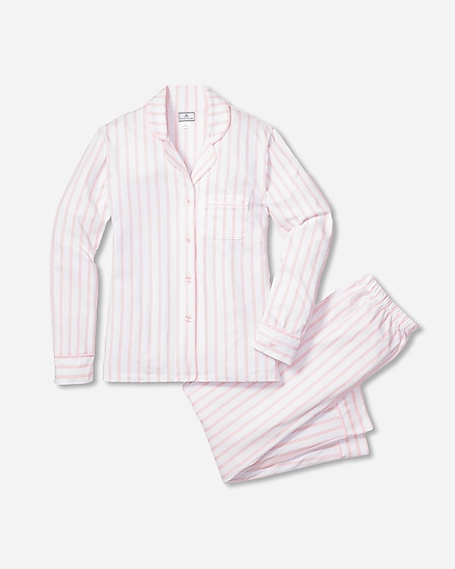 womens Petite Plume&trade; women&apos;s luxe Pima cotton pajama set in stripe