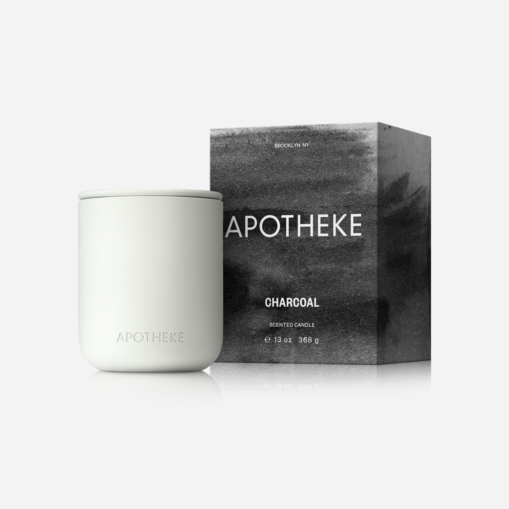 homes APOTHEKE Charcoal two-wick ceramic candle