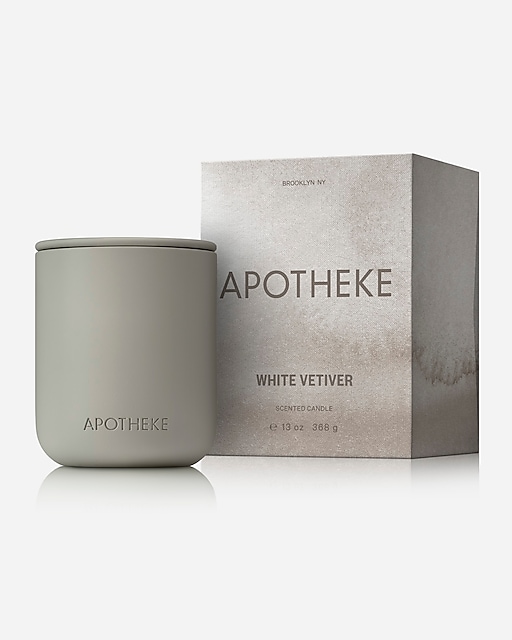 homes Apotheke White Vetiver two-wick ceramic candle