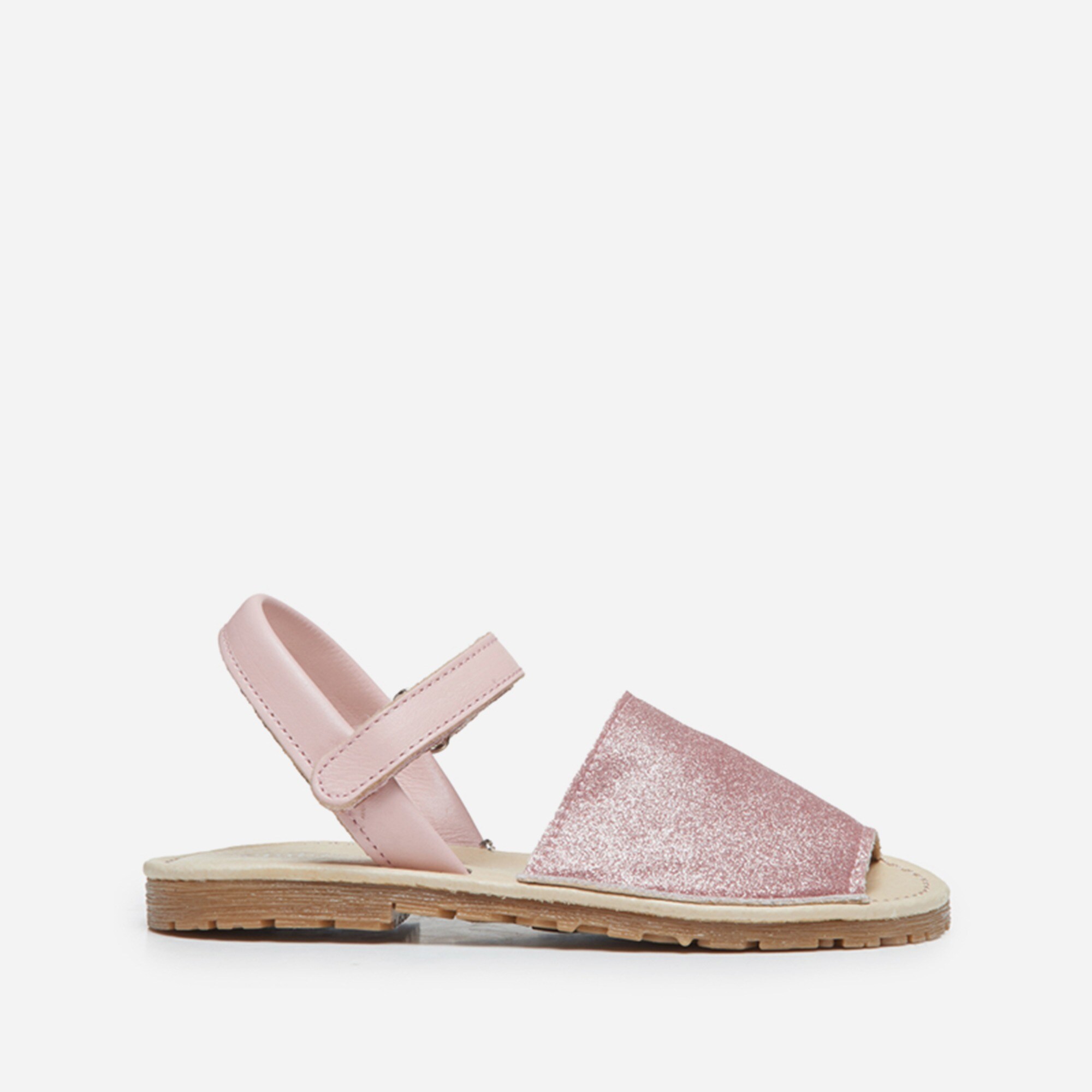  Girls&apos; Childrenchic&reg; leather shimmer sandals