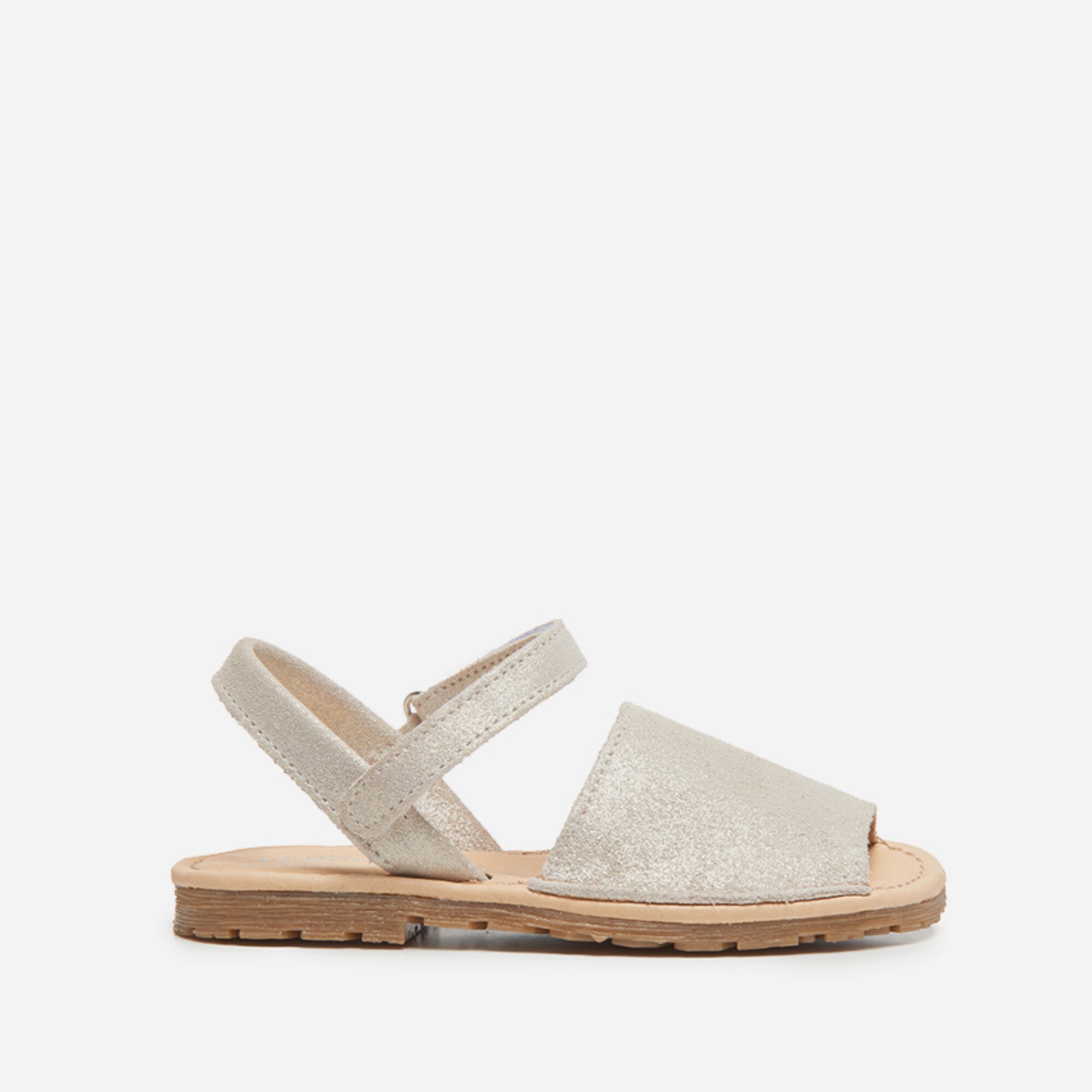  Girls' Childrenchic&reg; leather shimmer sandals