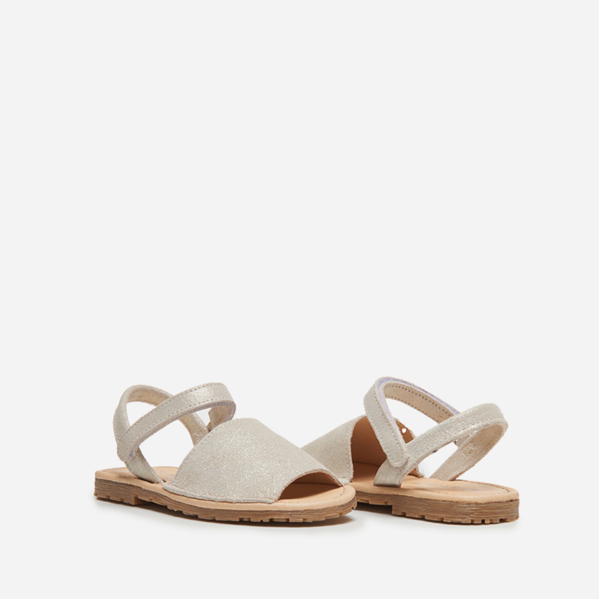 Girls' Childrenchic® leather shimmer sandals