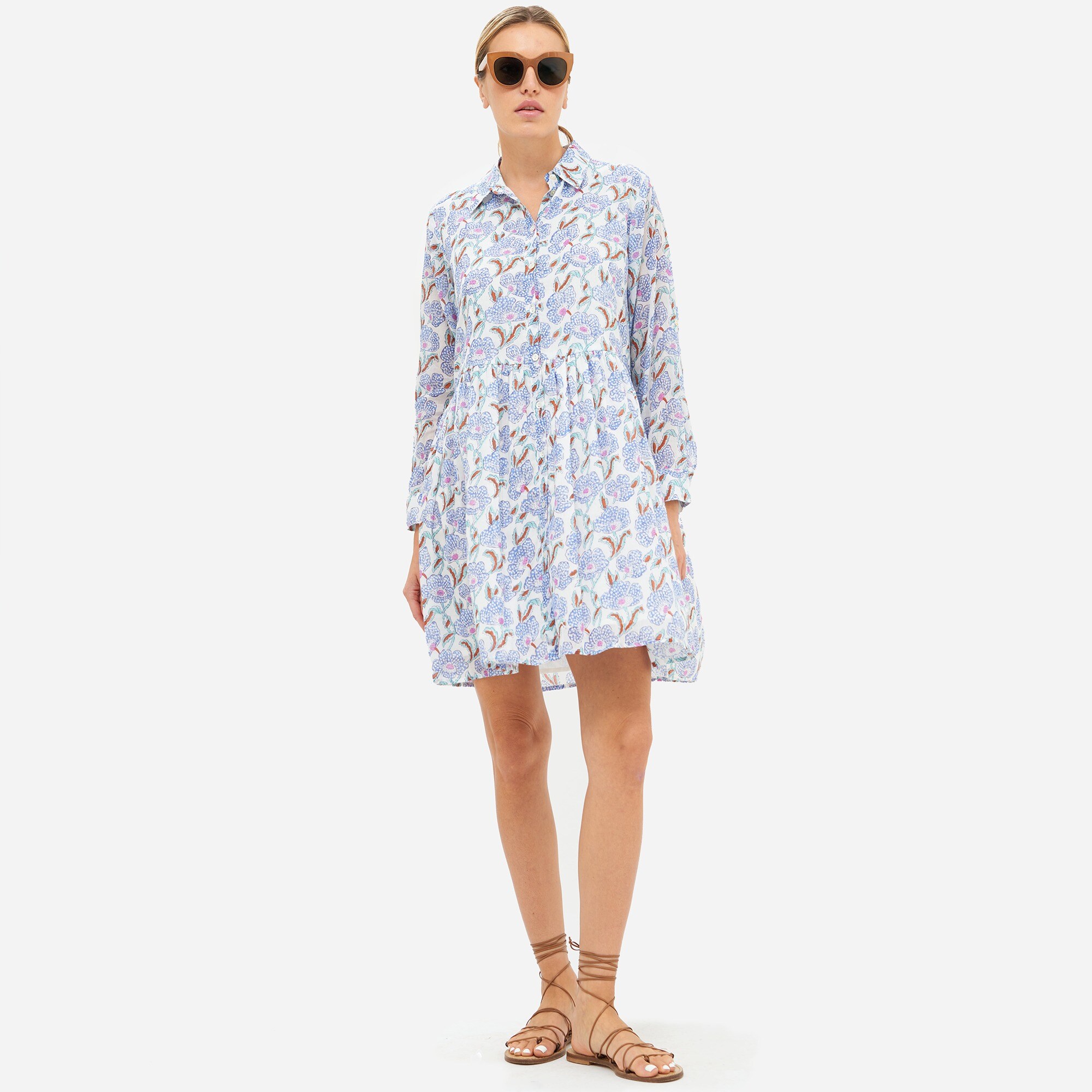 OLIPHANT™ long-sleeve mini shirt-dress