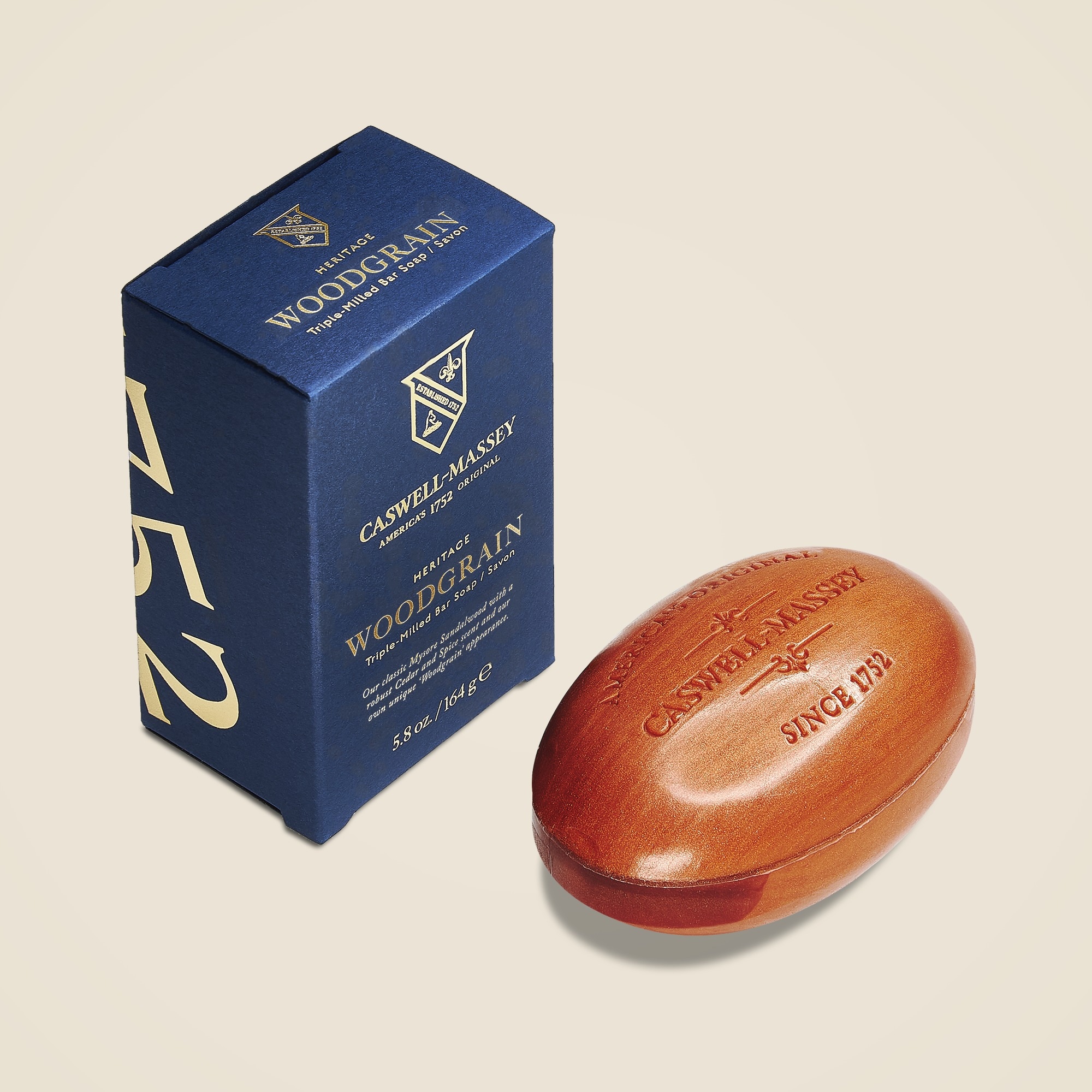 Caswell-Massey wood-grain bar soap