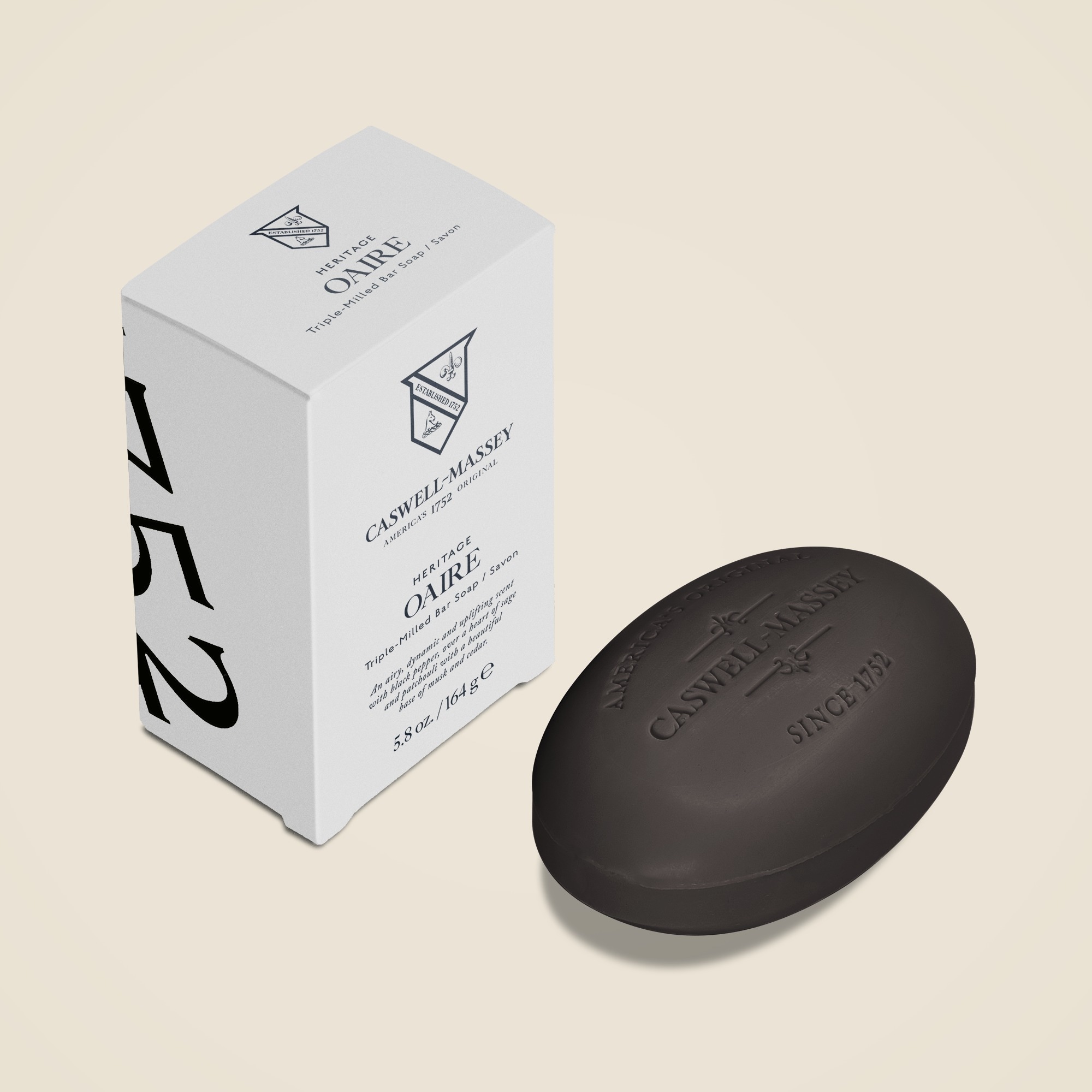 Caswell-Massey Oaire black clay bar soap - thumbnail 2