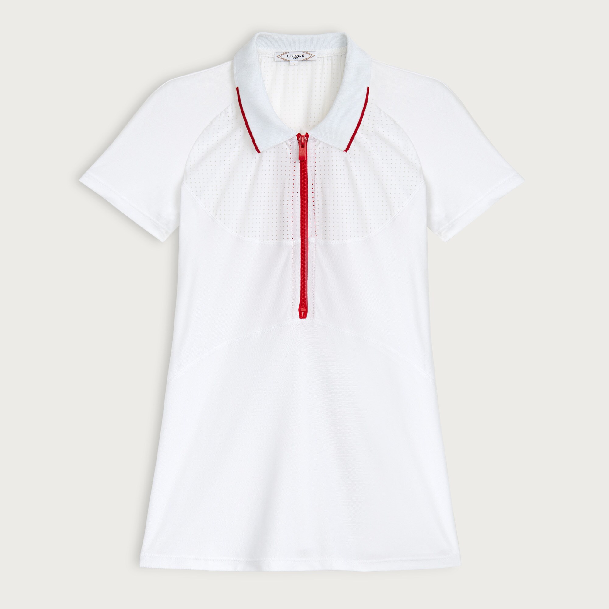  L'Etoile Sport&trade; mesh zip performance polo shirt