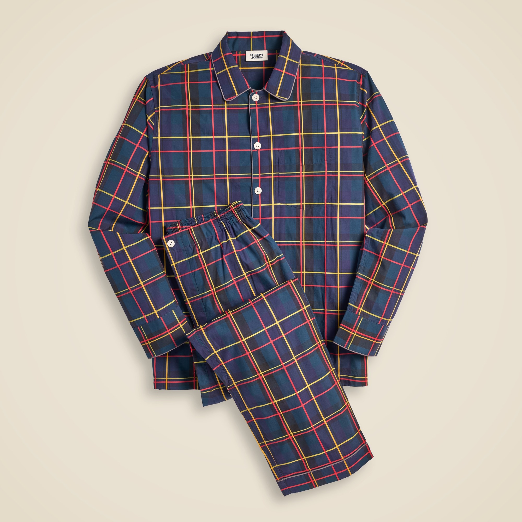 Purple Sleepy Jones Pajamas Sale Lilac Plaid Cotton PJ Set La Vie