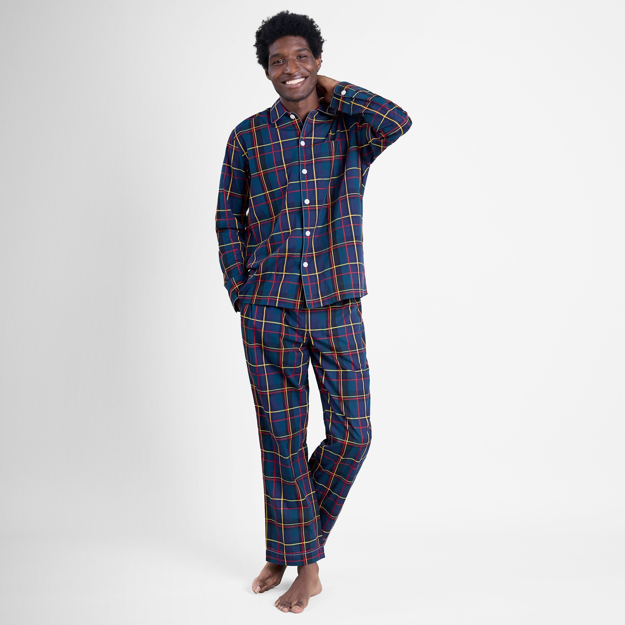  Sleepy Jones men's Henry pajama set in jacquard