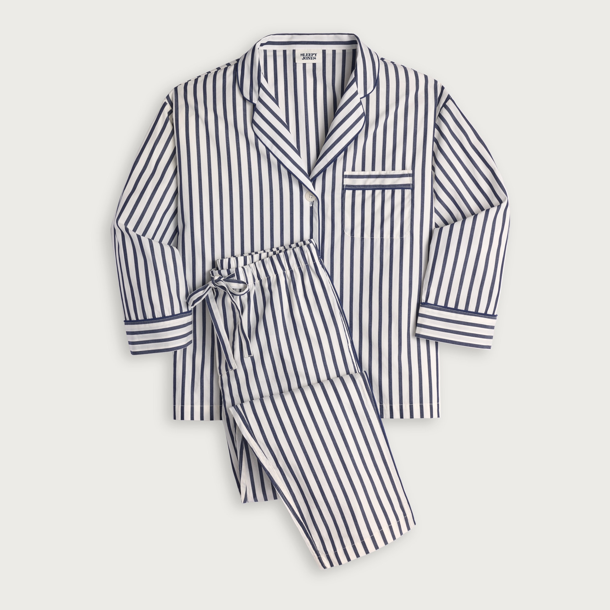 womens Sleepy Jones women's Marina pajama set in shadow stripe