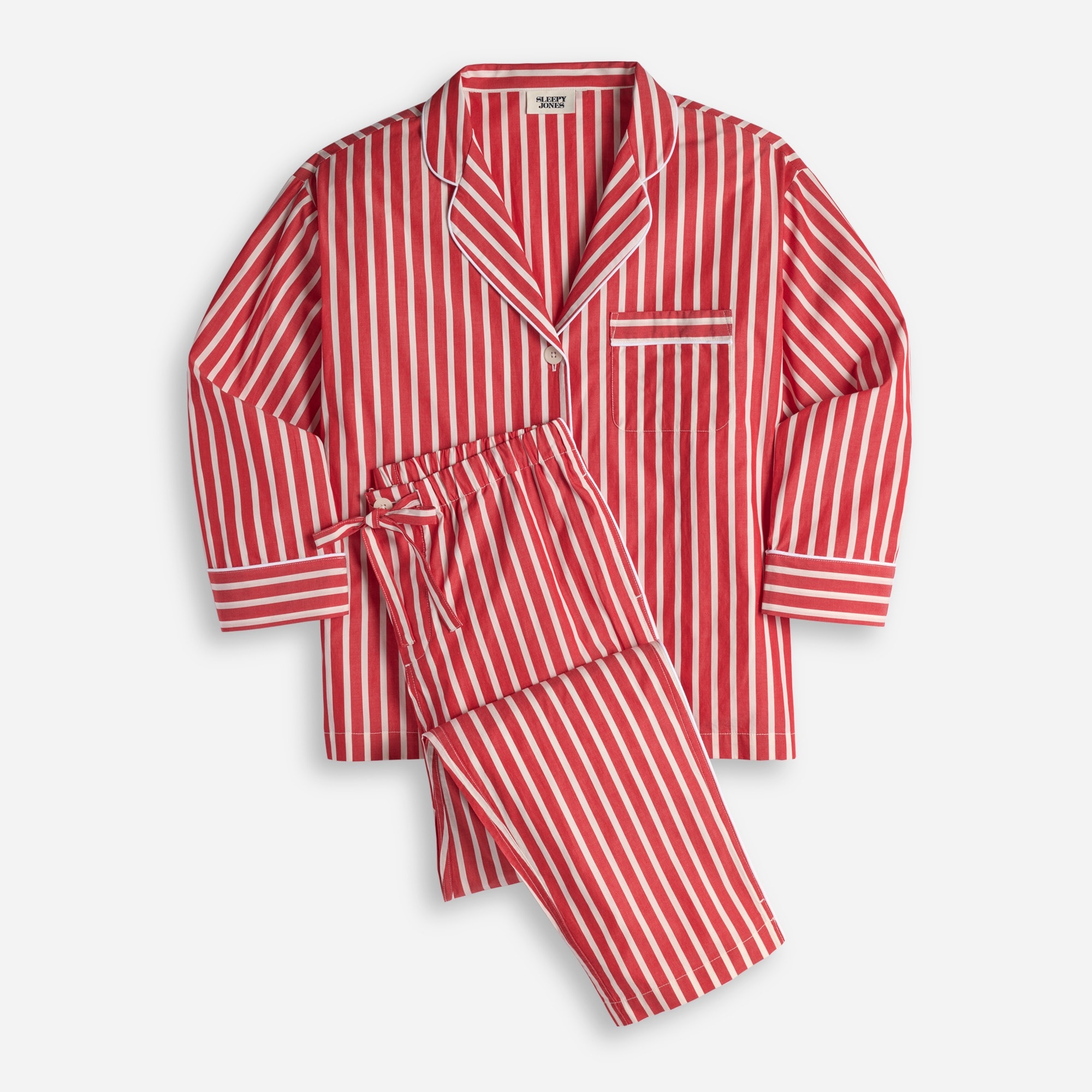Sleepy Jones Women's Marina Pajama Set In Shadow Stripe For Sleepy Jones Women's Marina Pajama Set In Shadow Stripe For