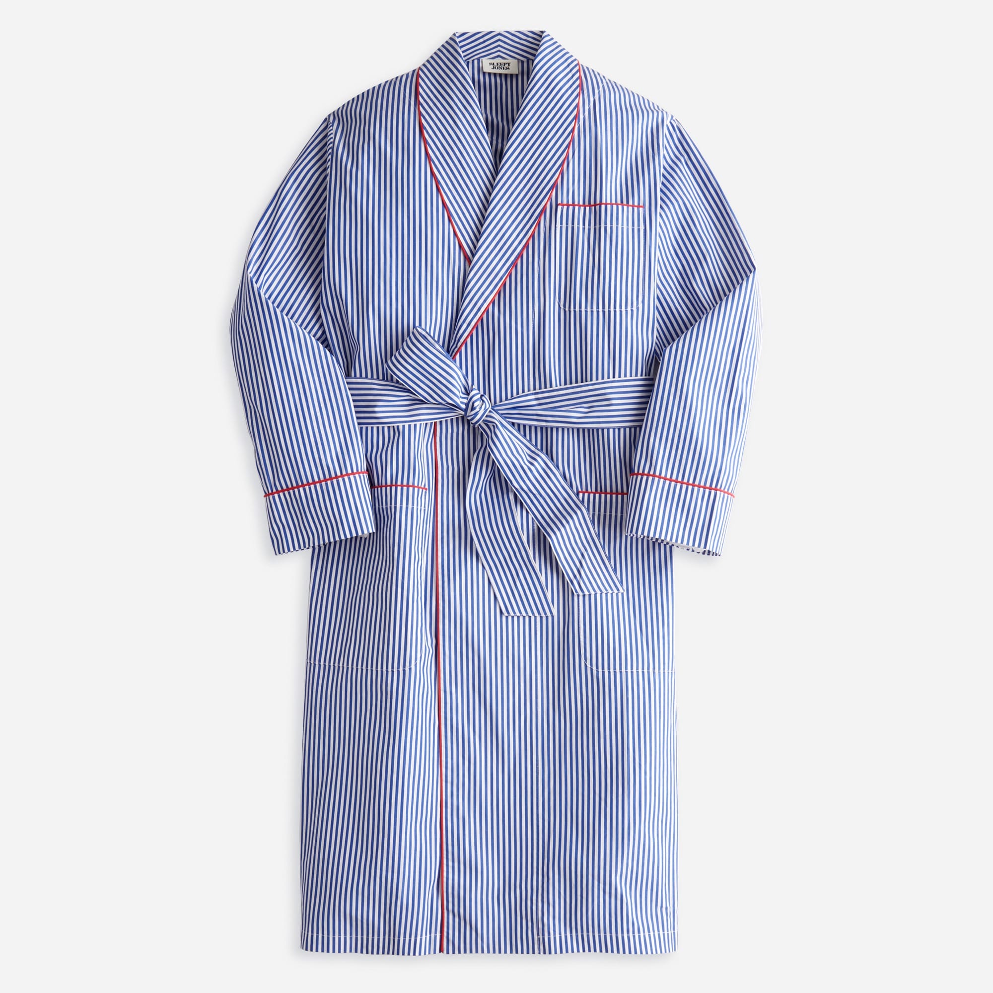 Sleepy Jones Men's Glenn Robe In Blue And White Stripe For Men