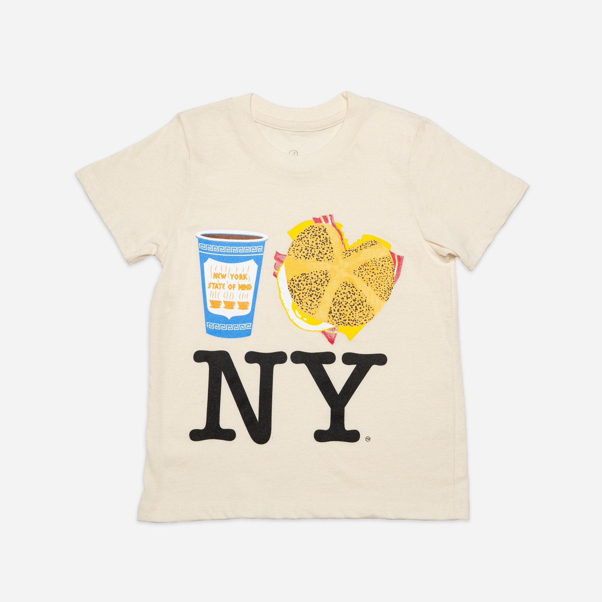 girls PiccoliNY coffee, bacon, egg and cheese NY T-shirt