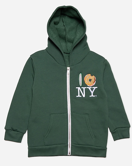 girls PiccoliNY pickle bagel NY hoodie